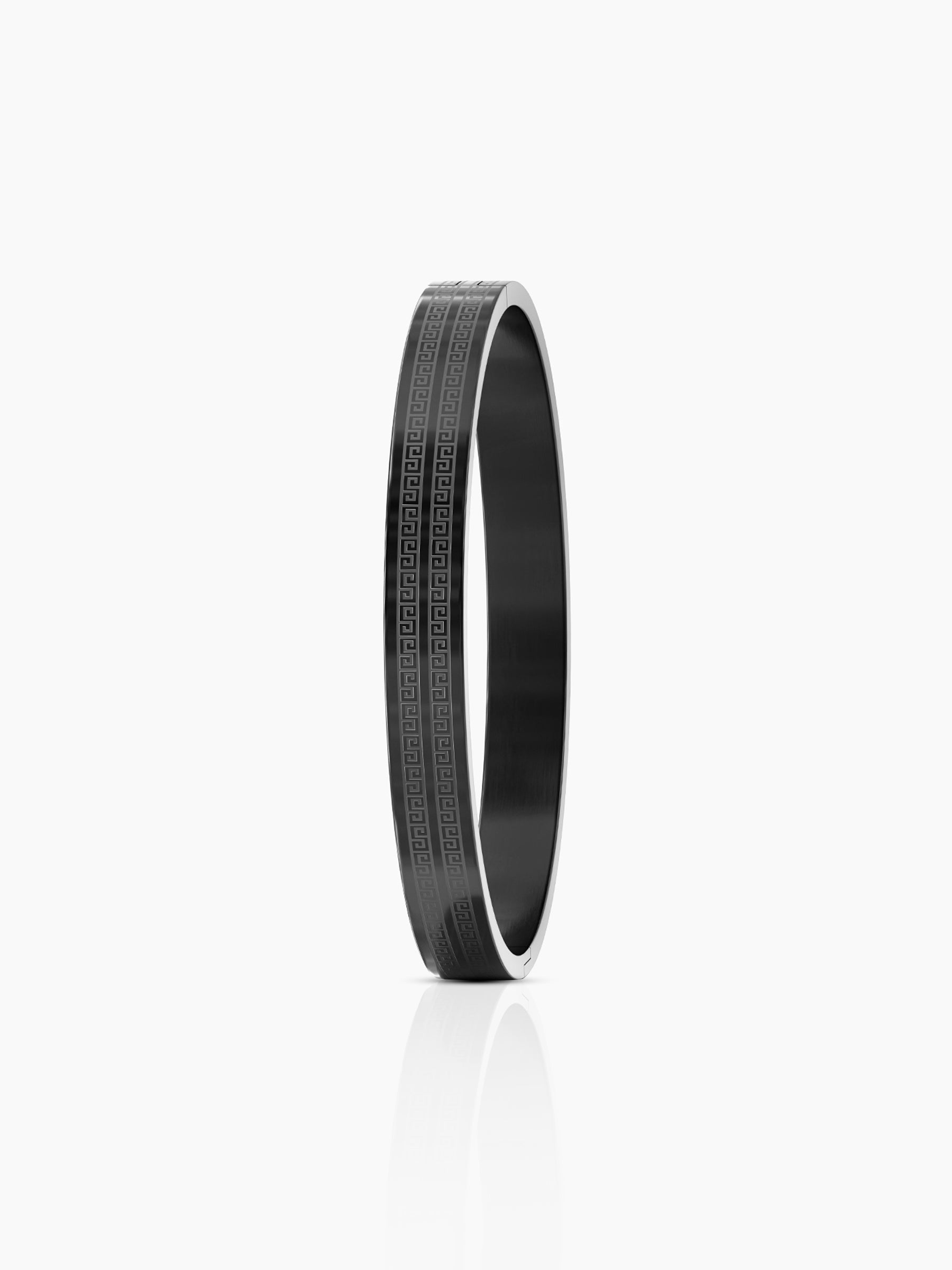 Miliano Engraved Black Men's Kada