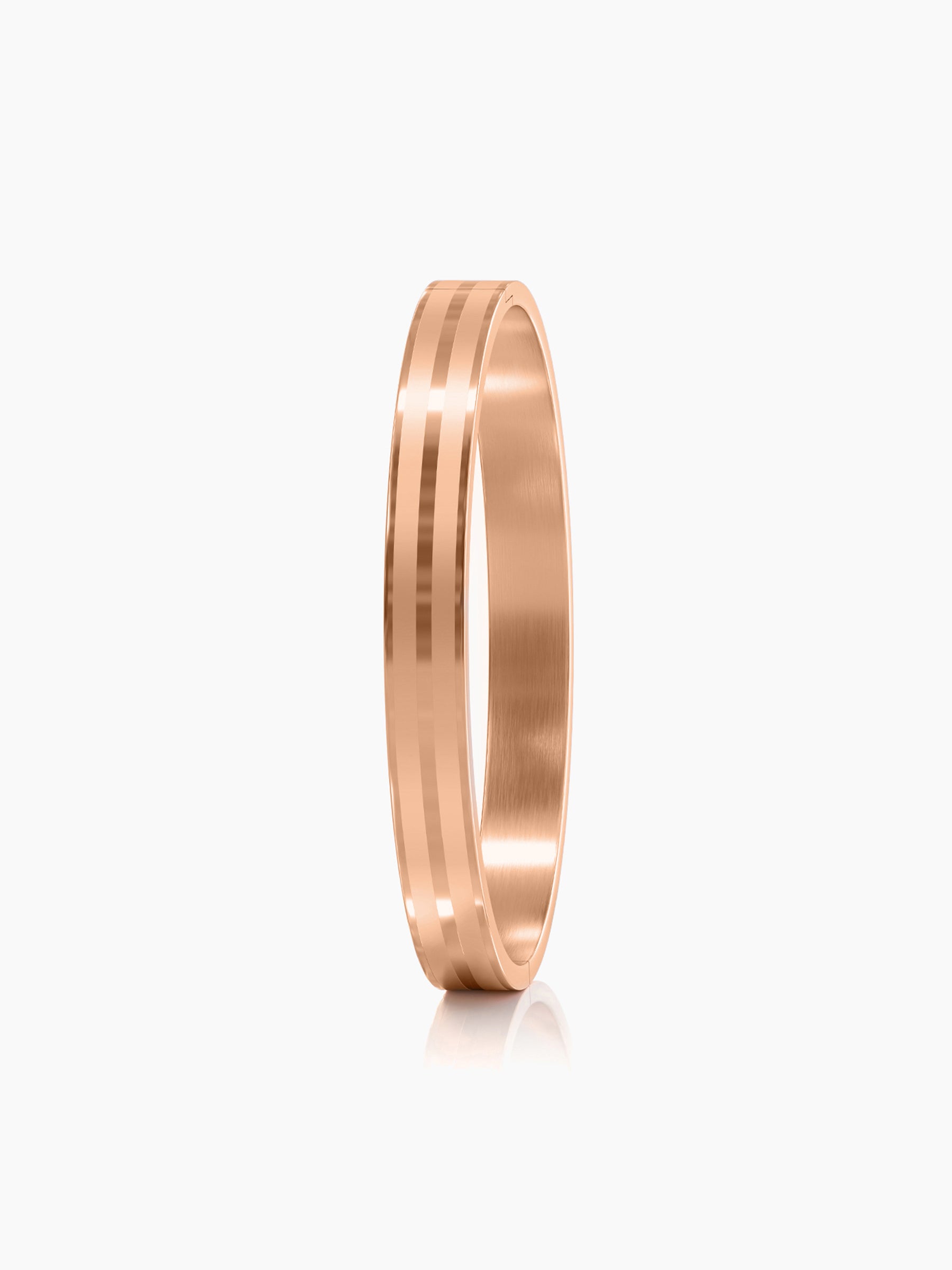 Milo Dual Strip Rosegold Plated Men's Kada