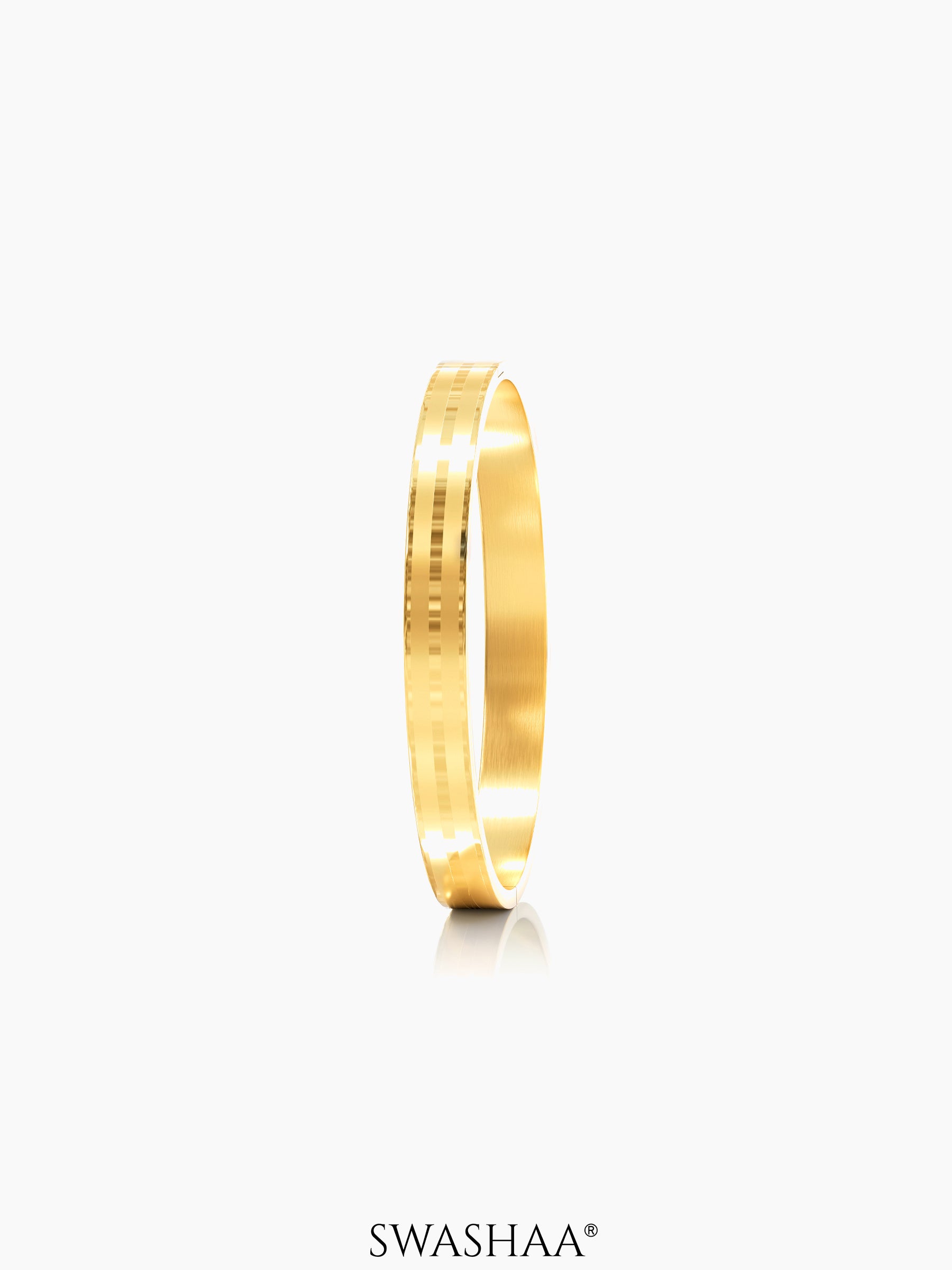 Milo Dual Strip 18K Gold Plated Men's Kada