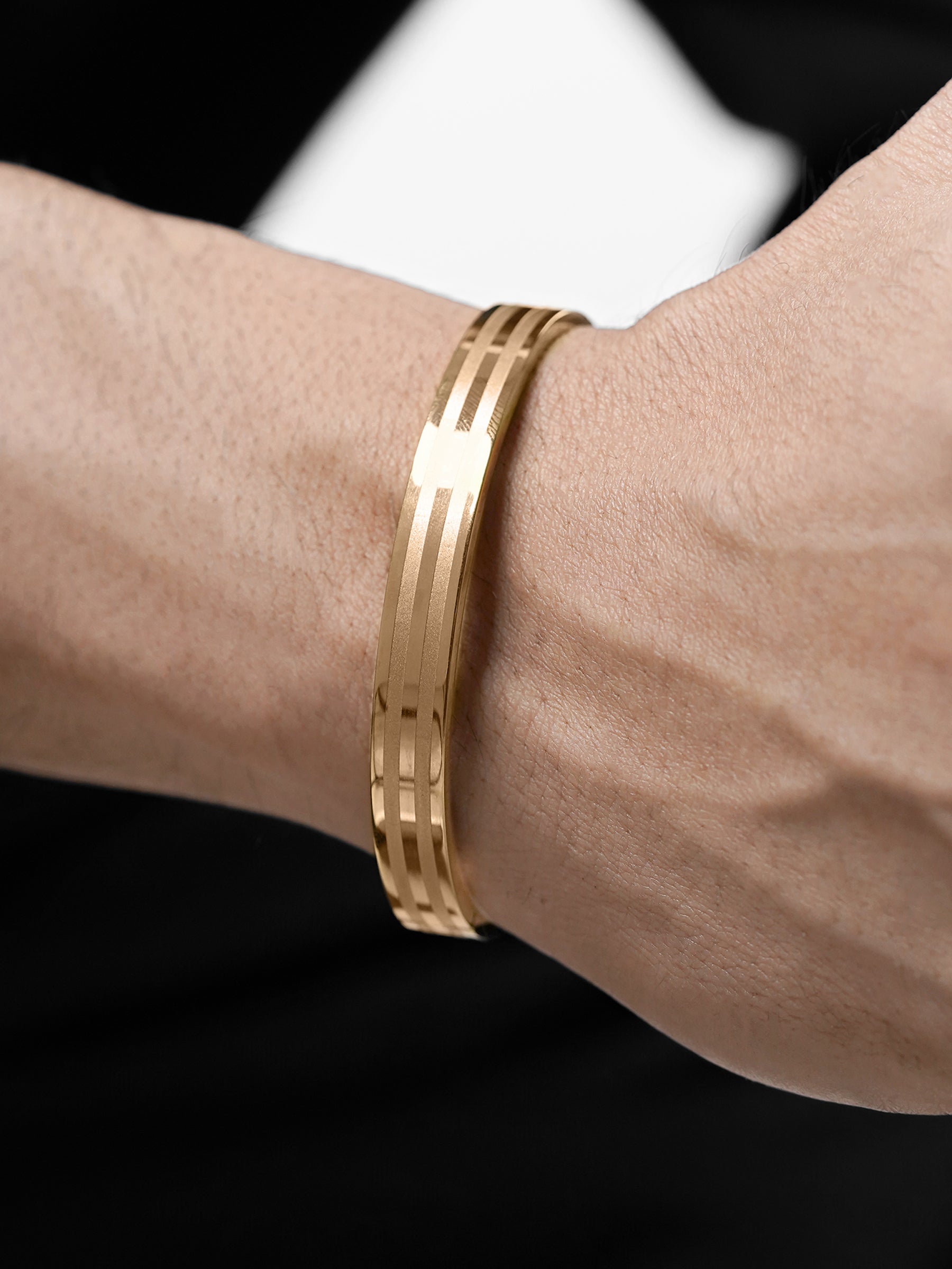 Milo Dual Strip Rosegold Plated Men's Kada