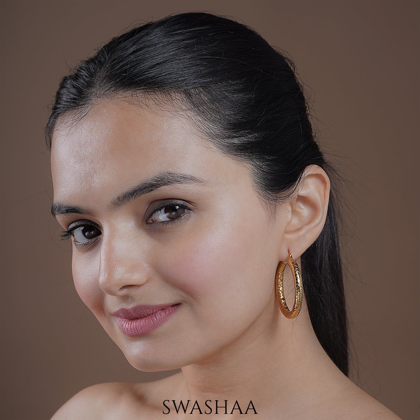 Mina 18K Gold Plated Hoop Earrings