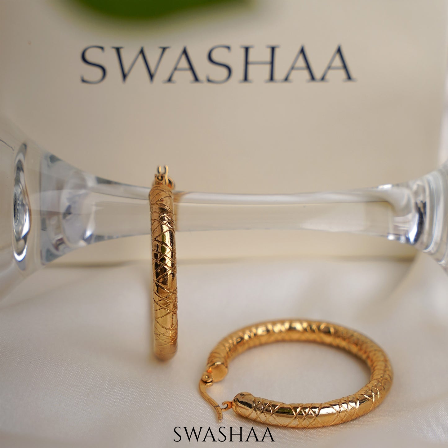 Mina 18K Gold Plated Hoop Earrings