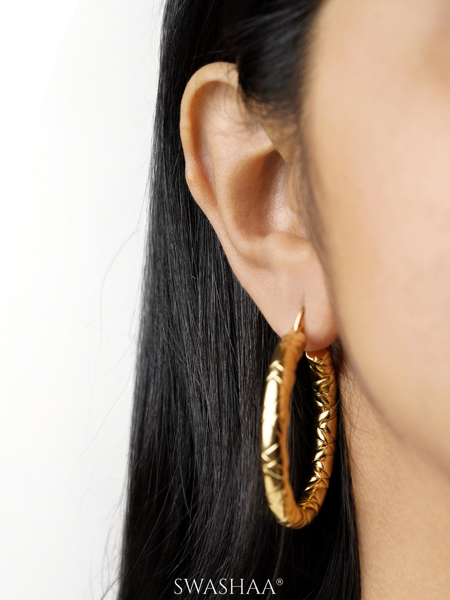 Mina 18K Gold Plated Hoop Earrings