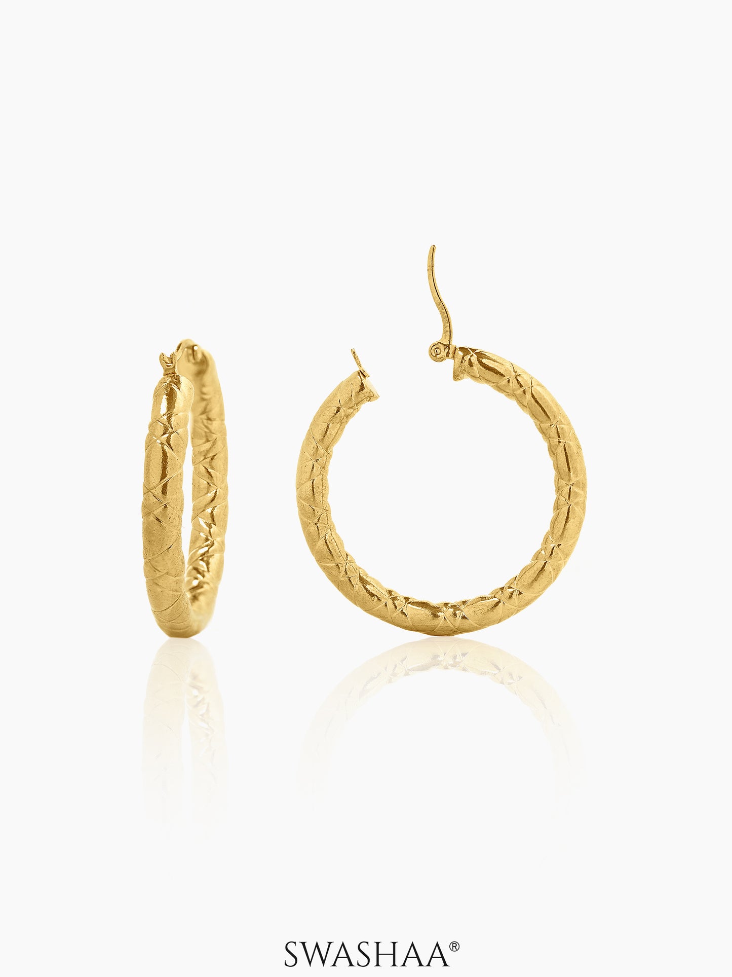 Mina 18K Gold Plated Hoop Earrings