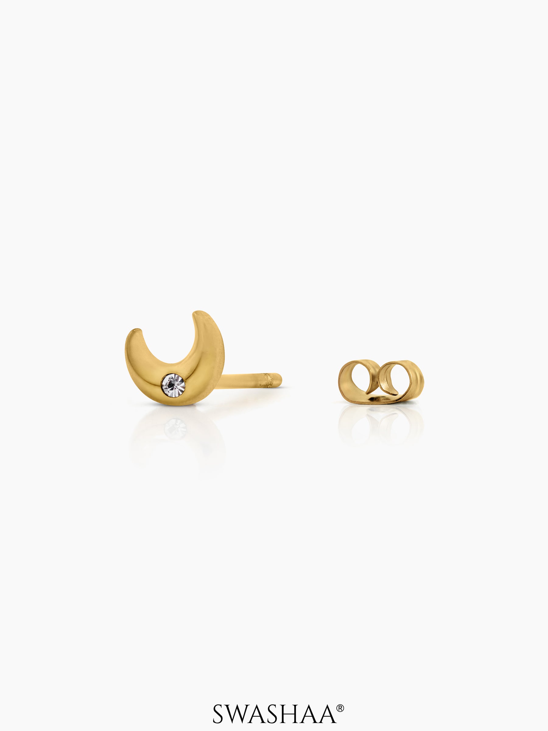 Moonstar Spark Charm 18K Gold Plated Kid's Stud Earrings