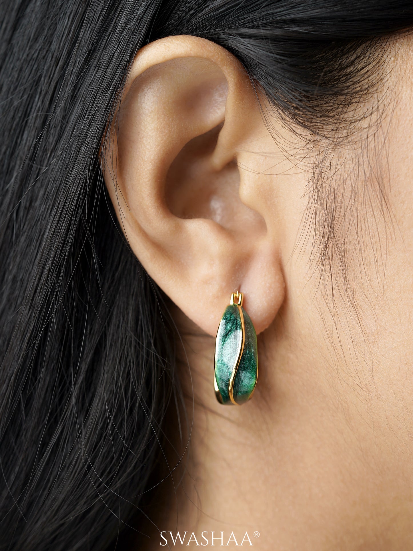 Moringa 18K Gold Plated Hoop Earrings