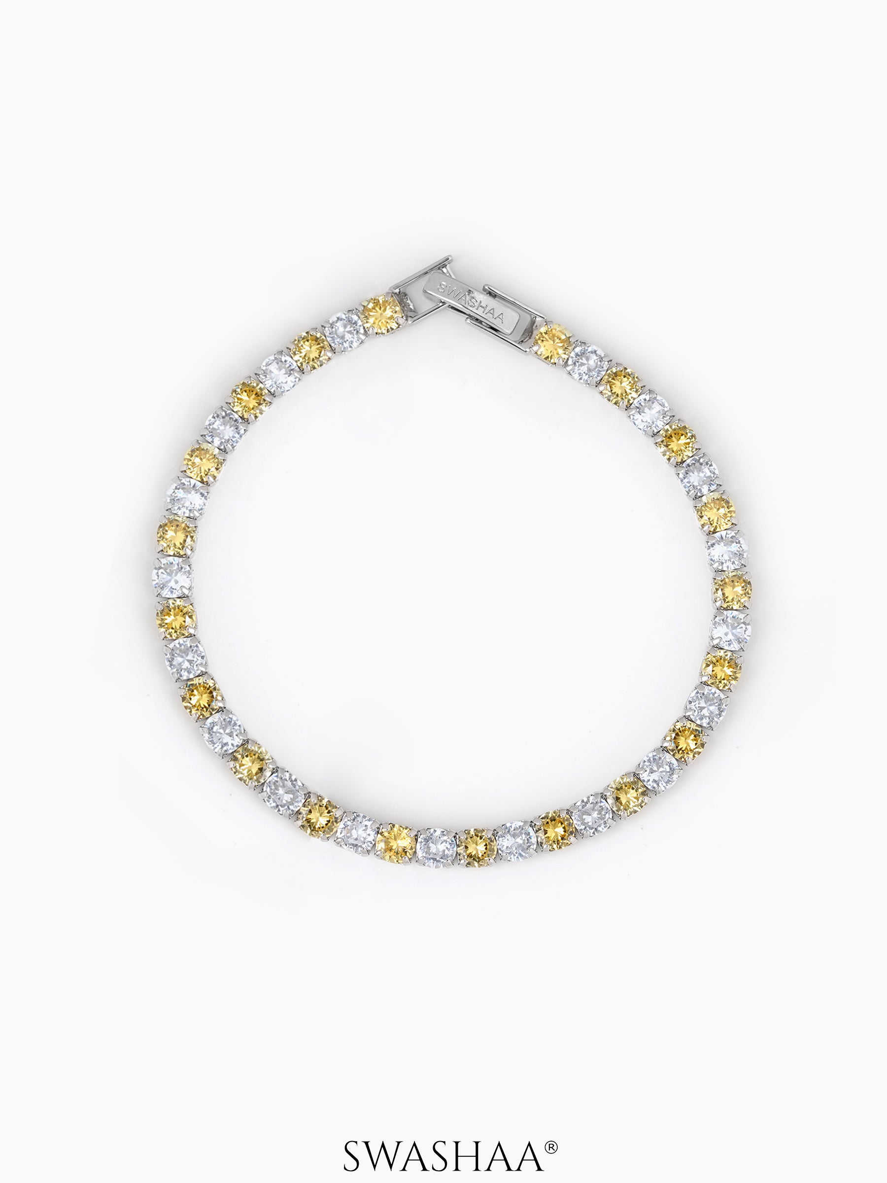 Nayelle Diamond Tennis Bracelet - Swashaa