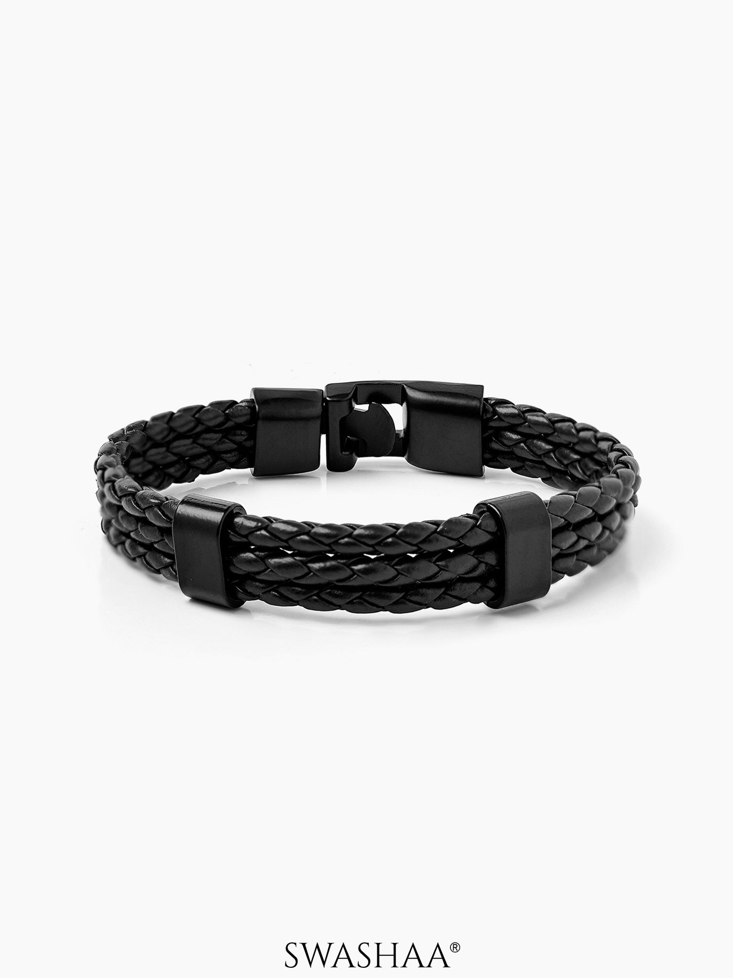Neo Black Men's Leather Bracelet