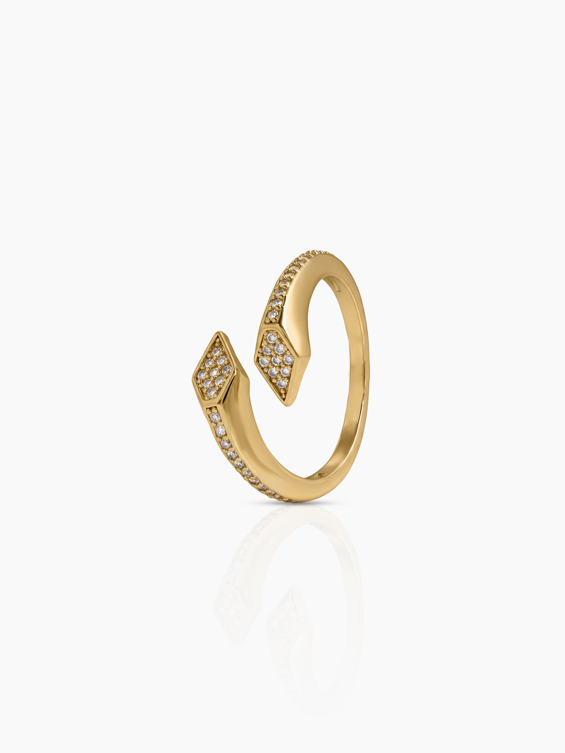 Nerella Diamond 18K Gold Plated Women's Ring - Swashaa