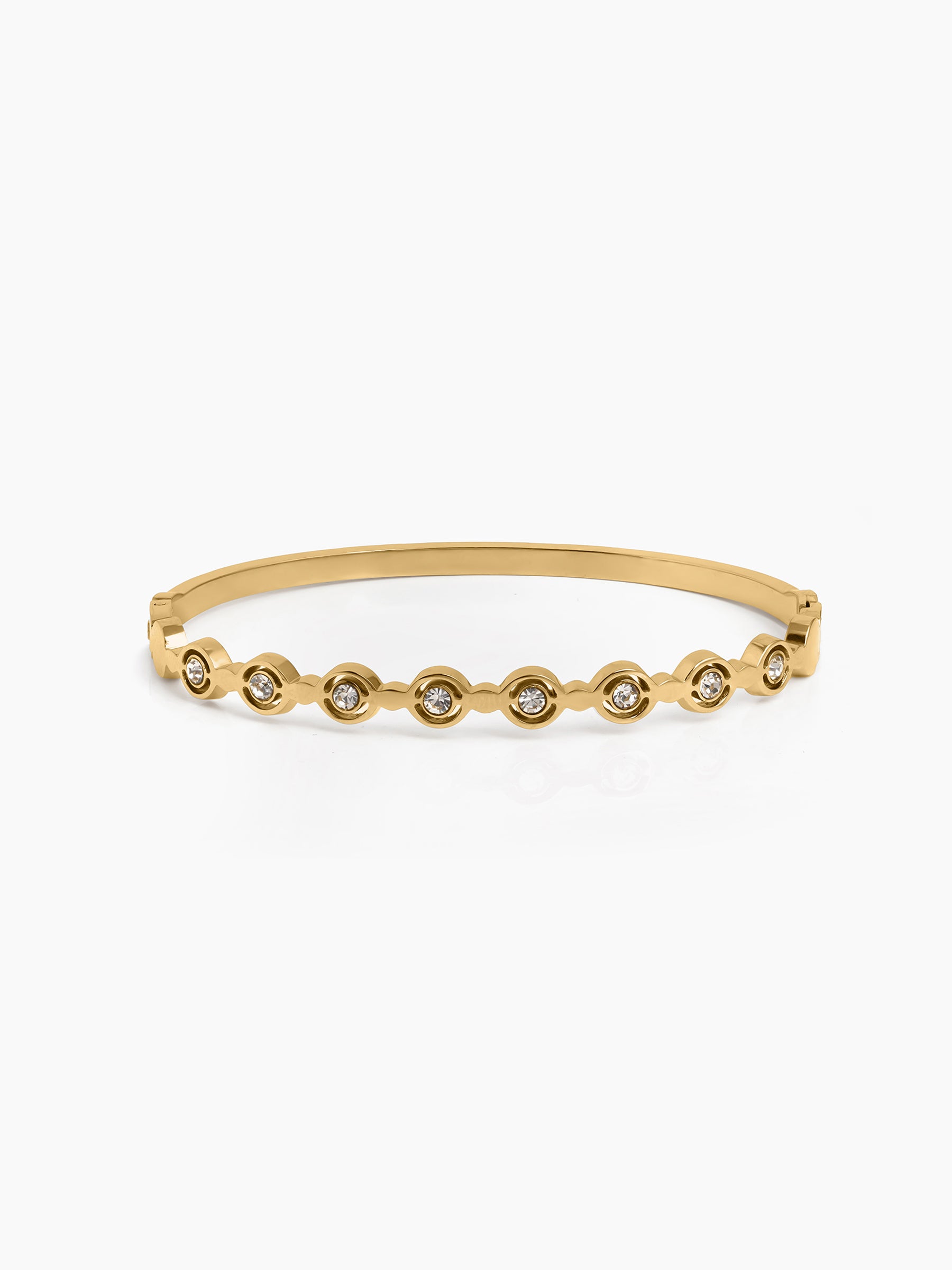 Nerina Diamond 18K Gold Tone Plated Women's Band Bracelet