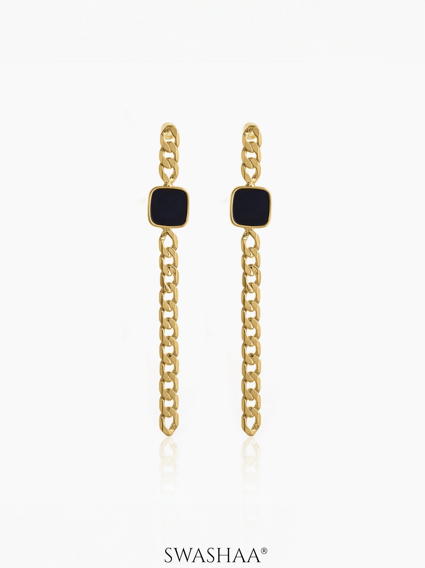 Nichole Chain 18K Gold Plated Earrings