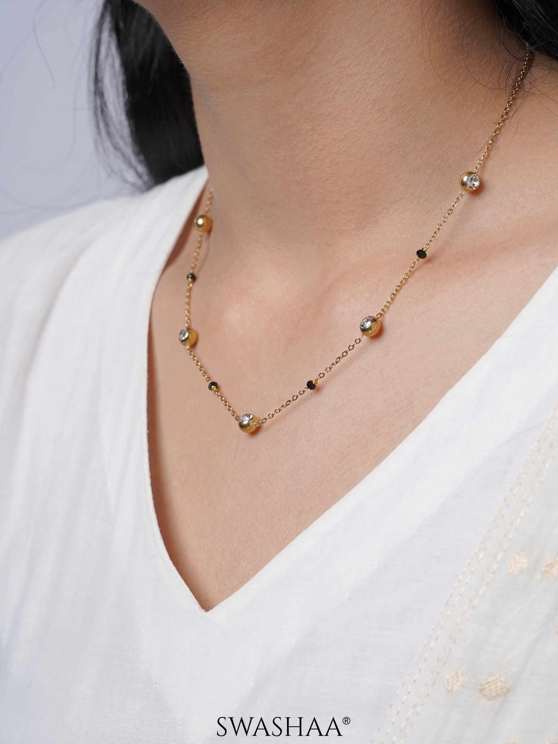 Nitya Diamond 18K Gold Plated Mangalsutra