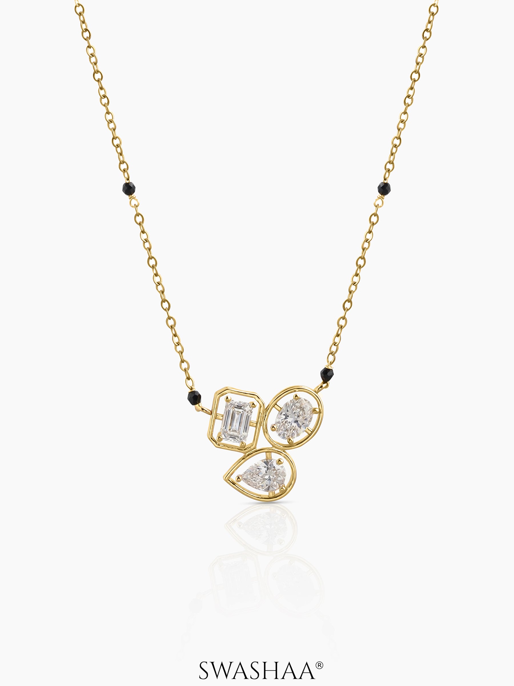 Nivara Trio Solitaire Mangalsutra - Swashaa