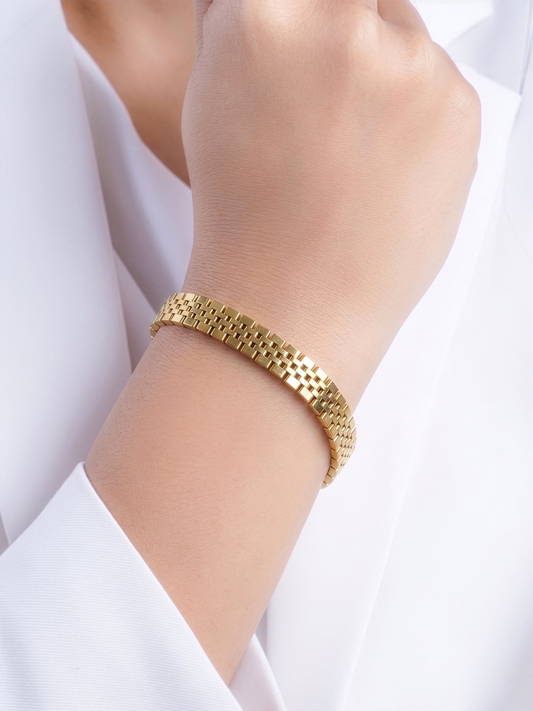 Noella Grid Link Women's Bracelet - Swashaa
