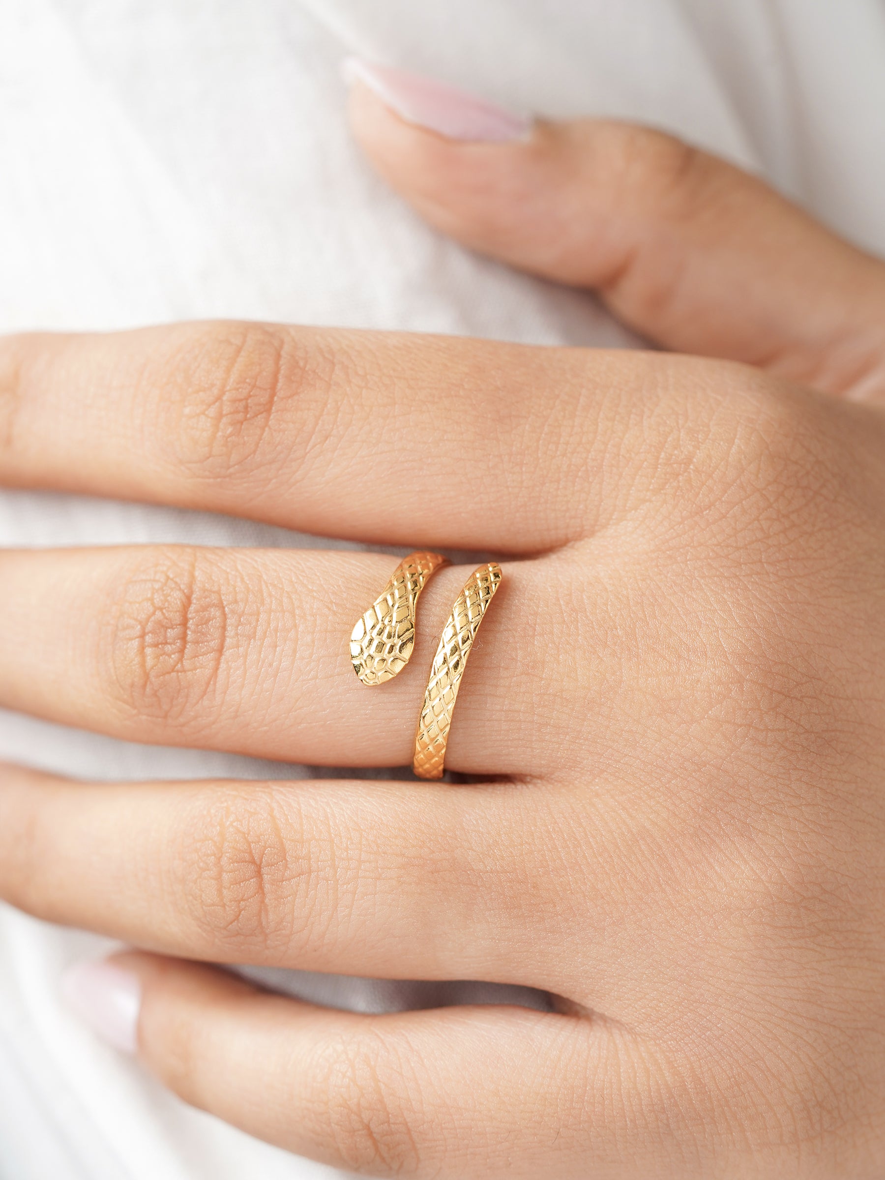 Nola Snake 18K Gold Plated Ring