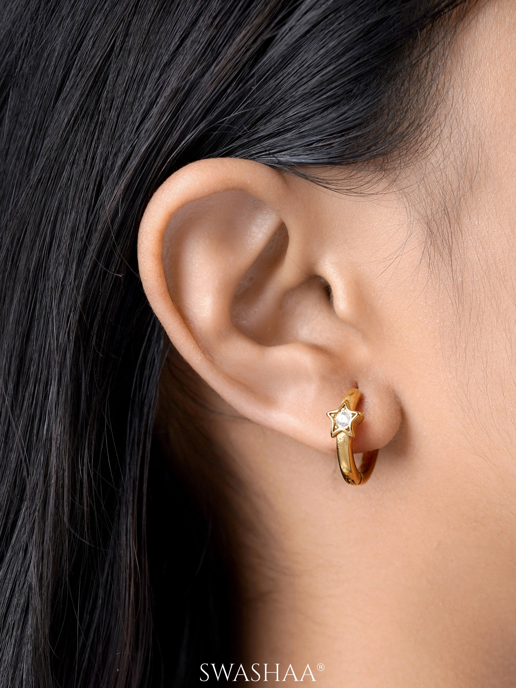 Nova Star Hoop Earrings