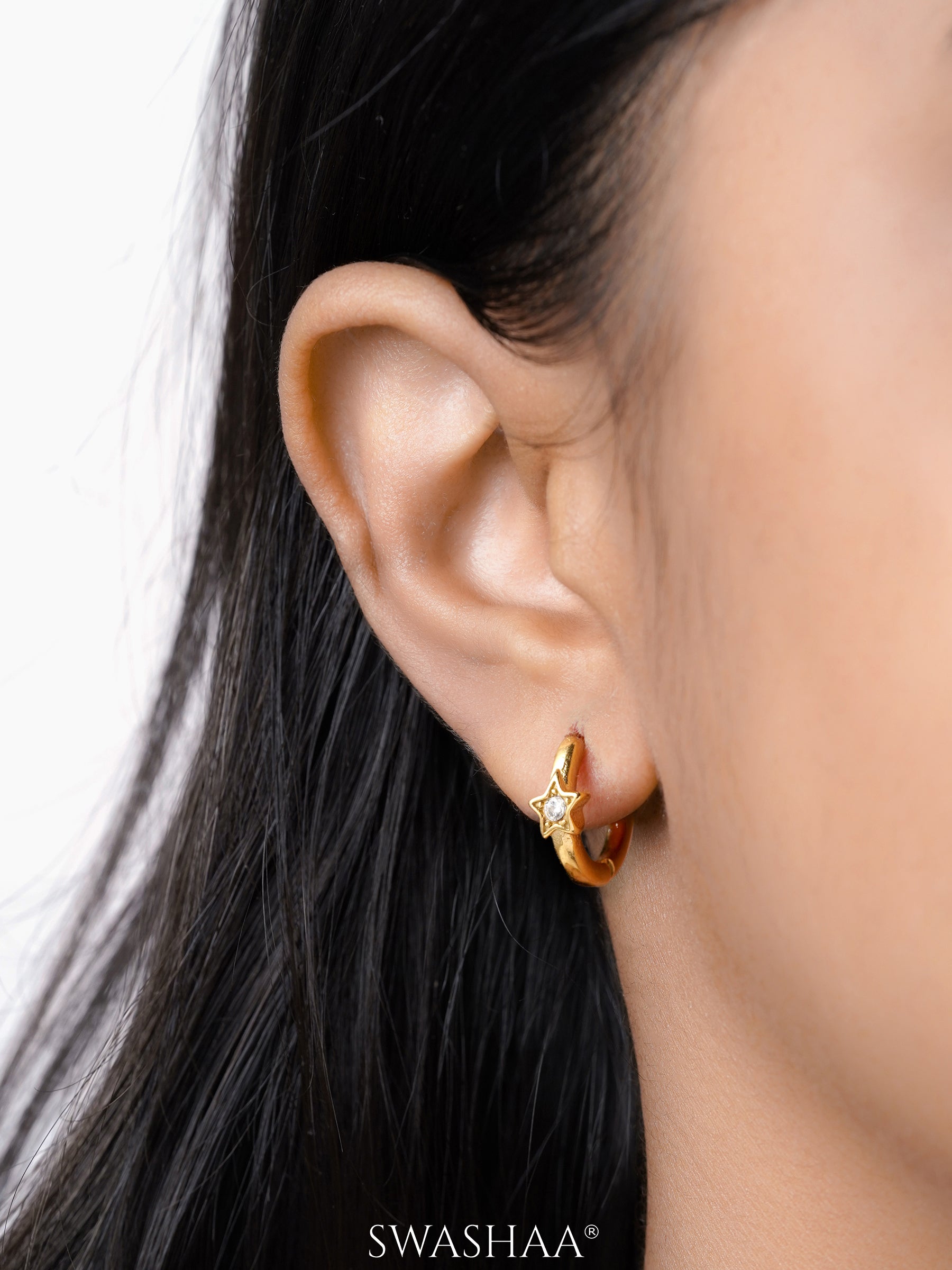 Nova Star Hoop Earrings