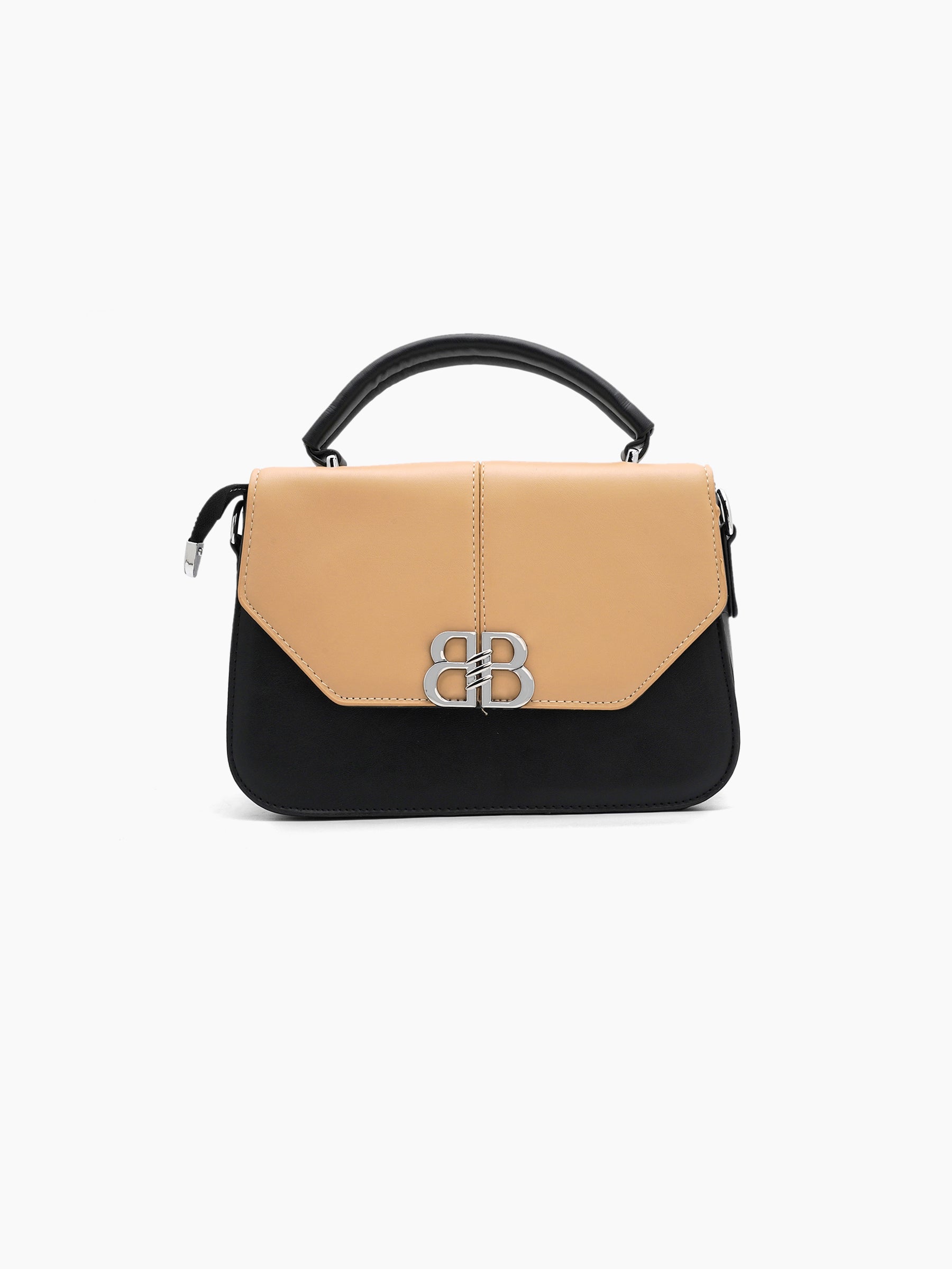 Novira Caremal - Black Leather Sling Bag - Swashaa