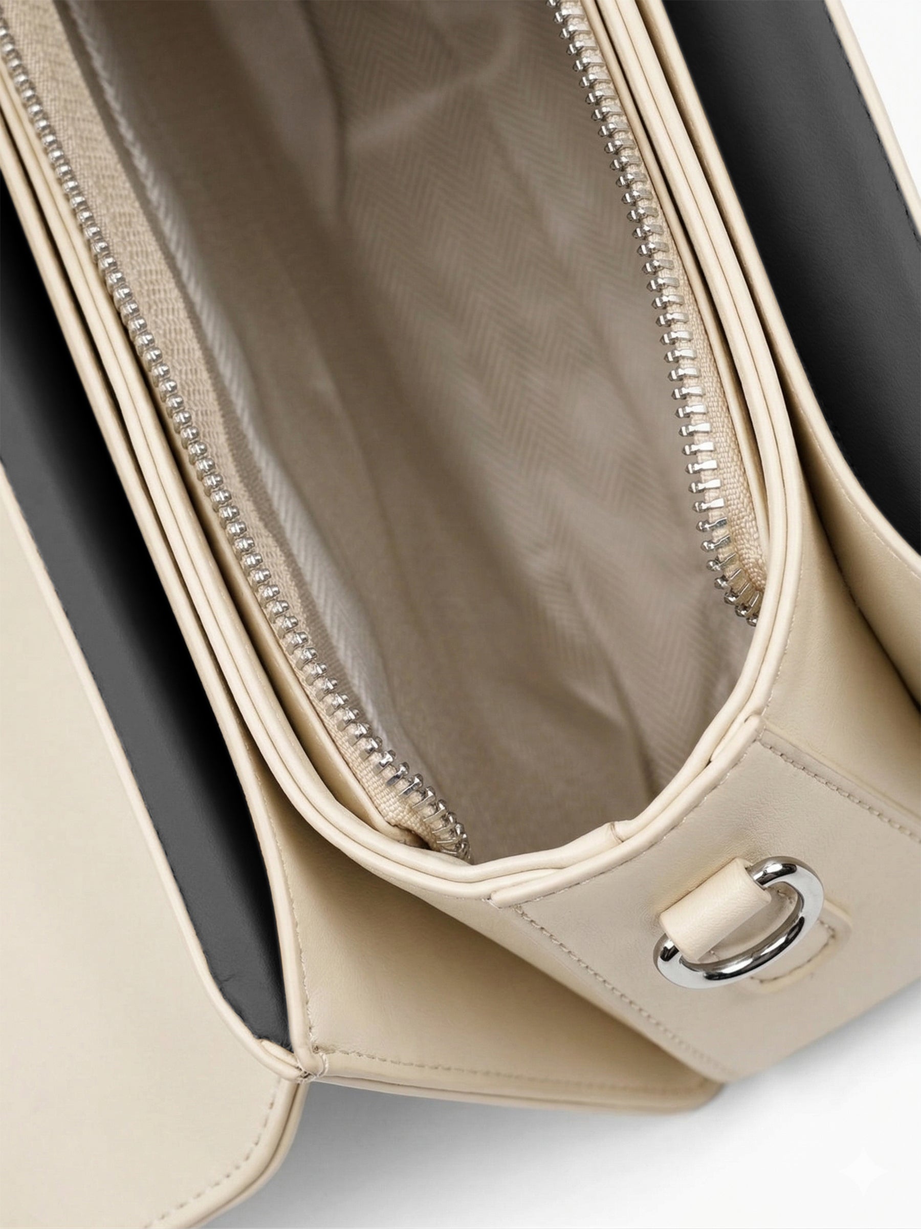 Novira Coral - Beige Leather Sling Bag - Swashaa