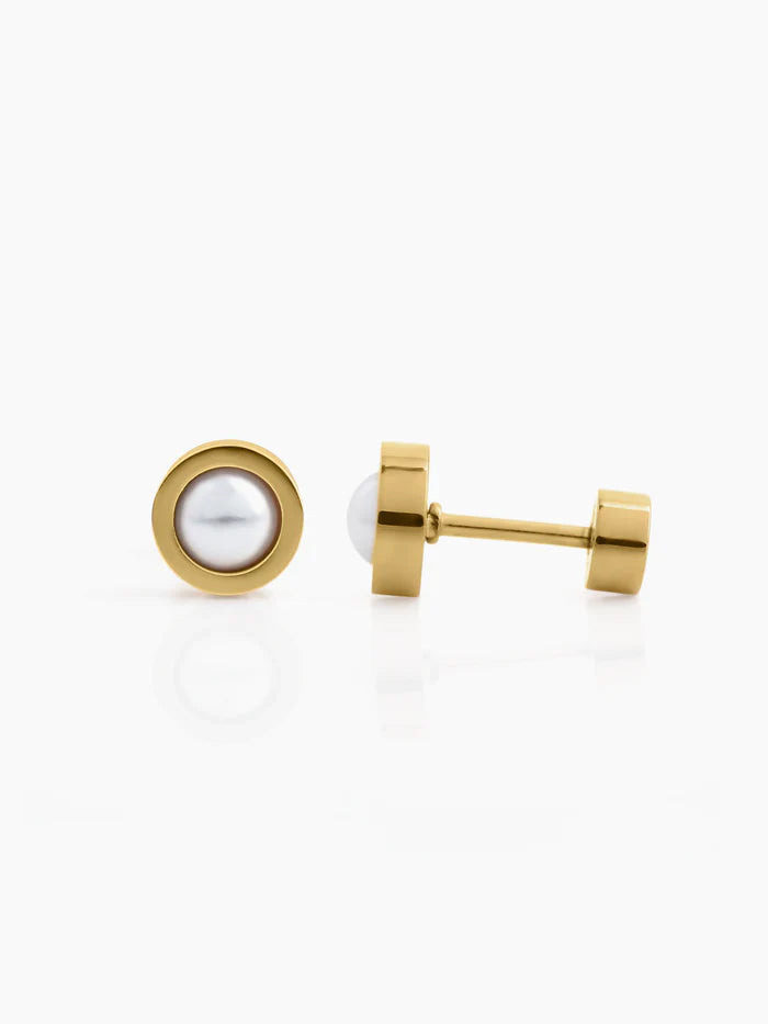Nubi Pearls 18K Gold Plated Kid's Studs Earrings