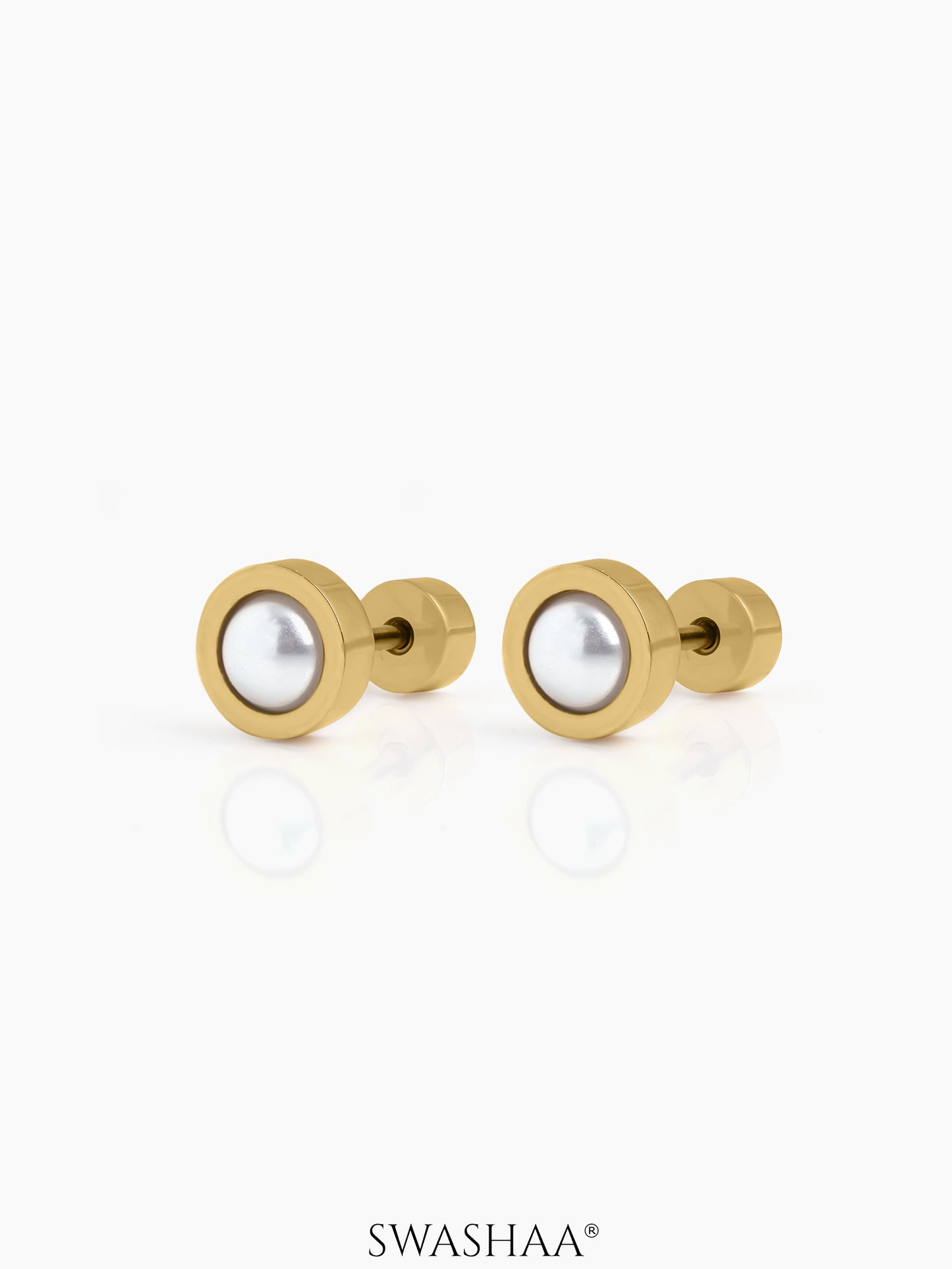 Nubi Pearls 18K Gold Plated Kid's Earrings