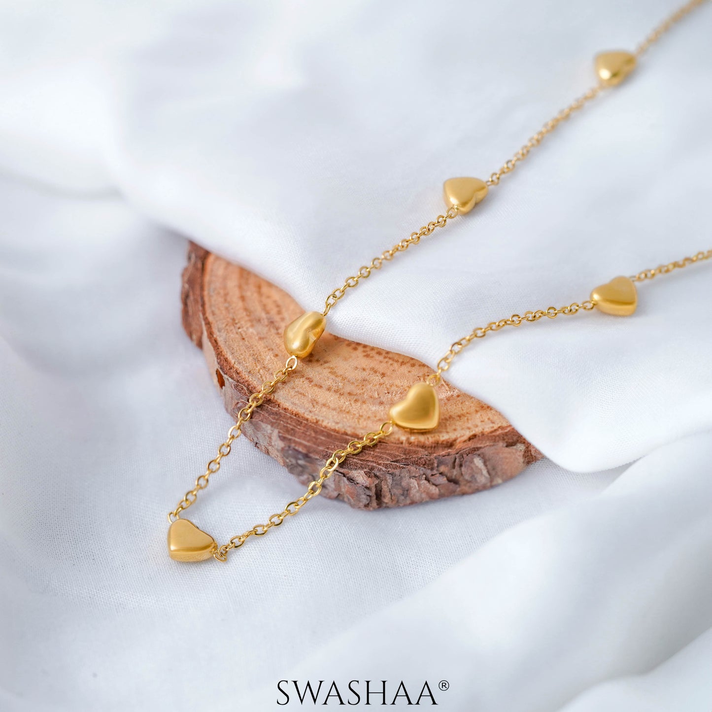 Nyle Heart 18K Gold Plated Necklace