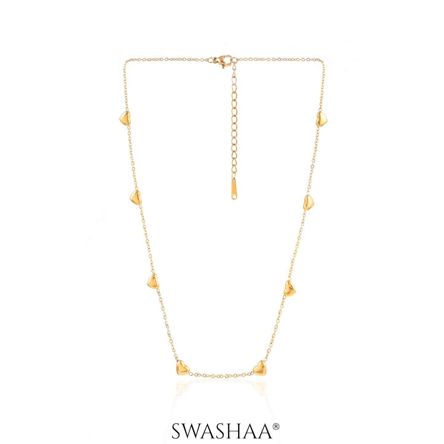 Nyle Heart 18K Gold Plated Necklace