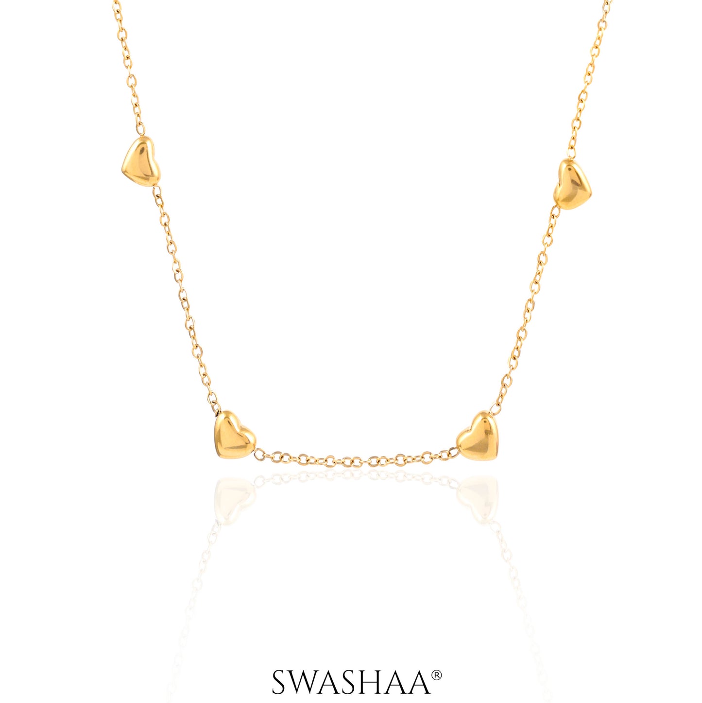 Nyle Heart 18K Gold Plated Necklace