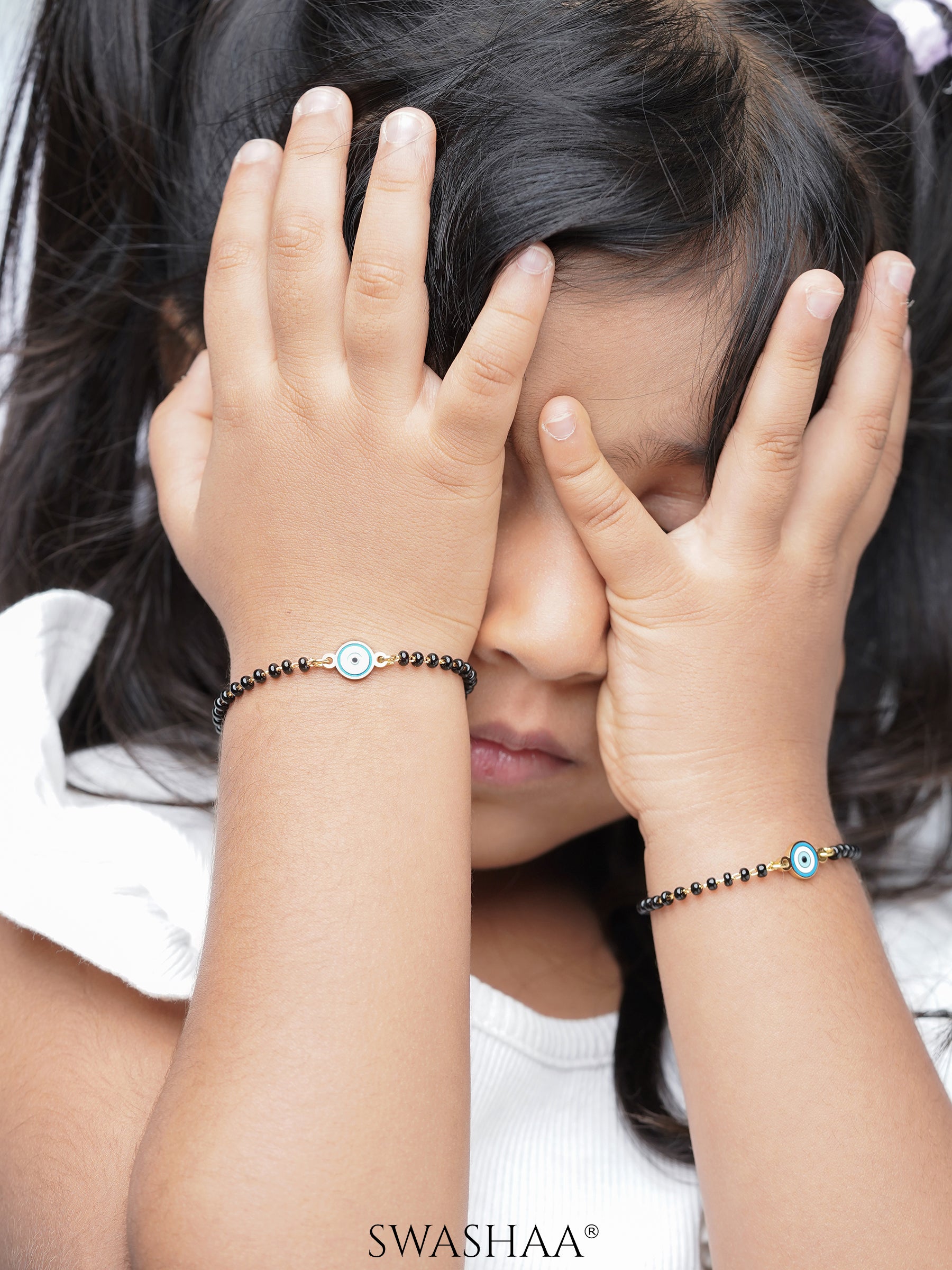 Ocean Eye Charm 18K Gold Plated Kid's Nazariya Loose Bracelet