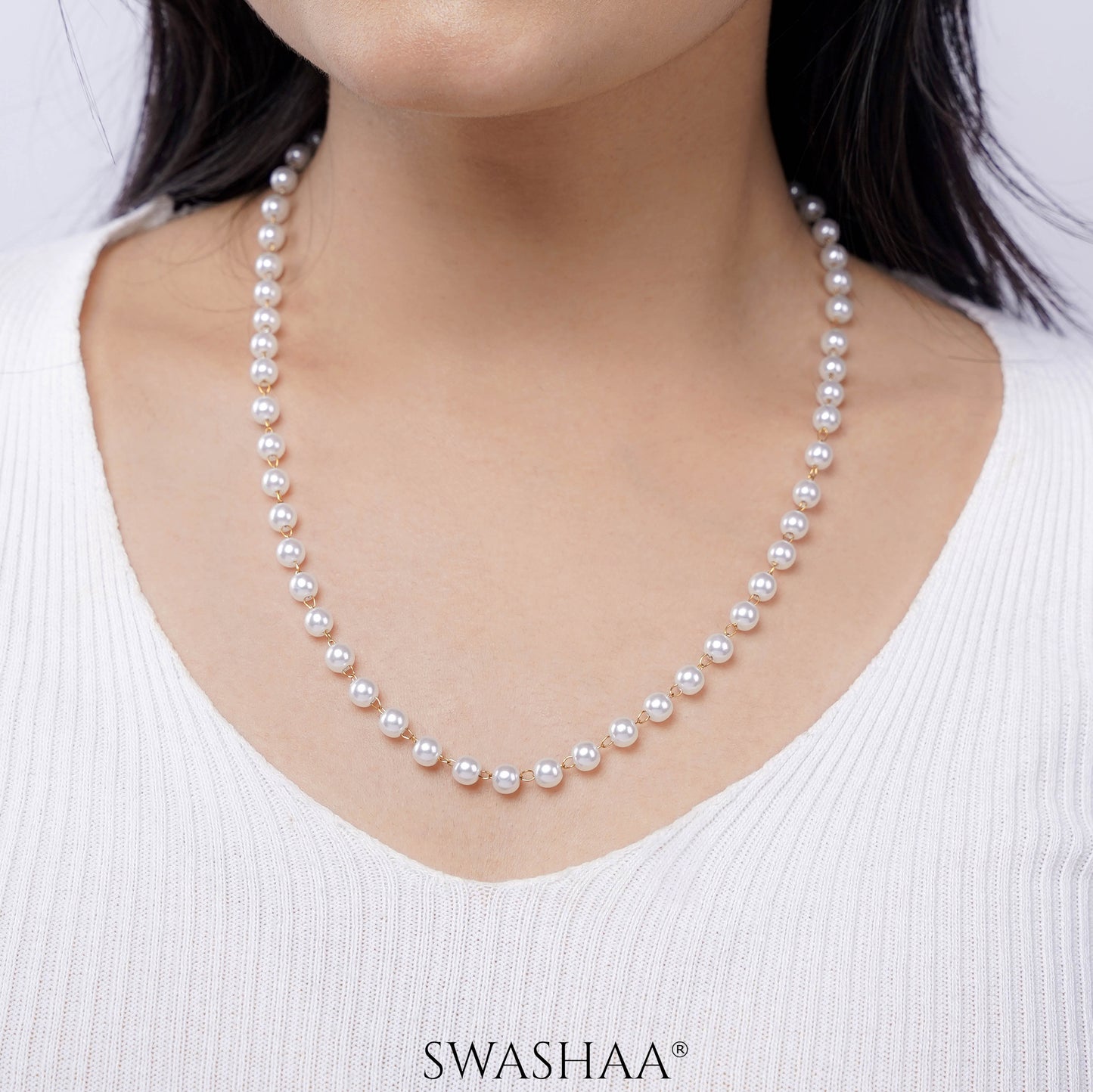 Olay Pearl 18K Gold Plated Necklace