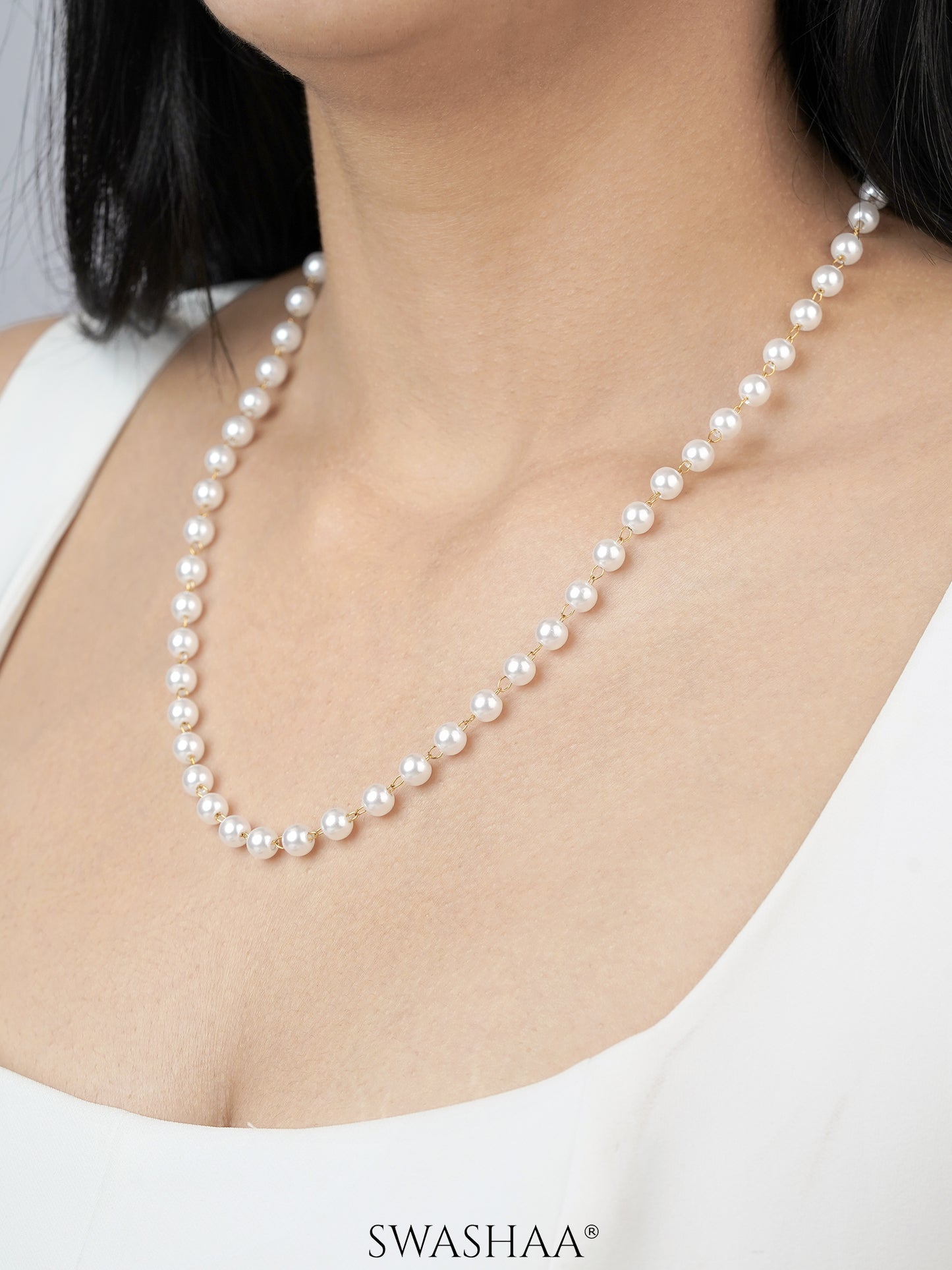 Olay Pearl 18K Gold Plated Necklace