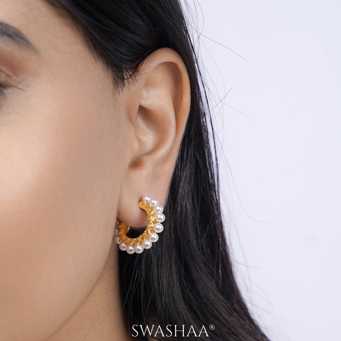 Olga Pearl 18K Gold Plated Earrings