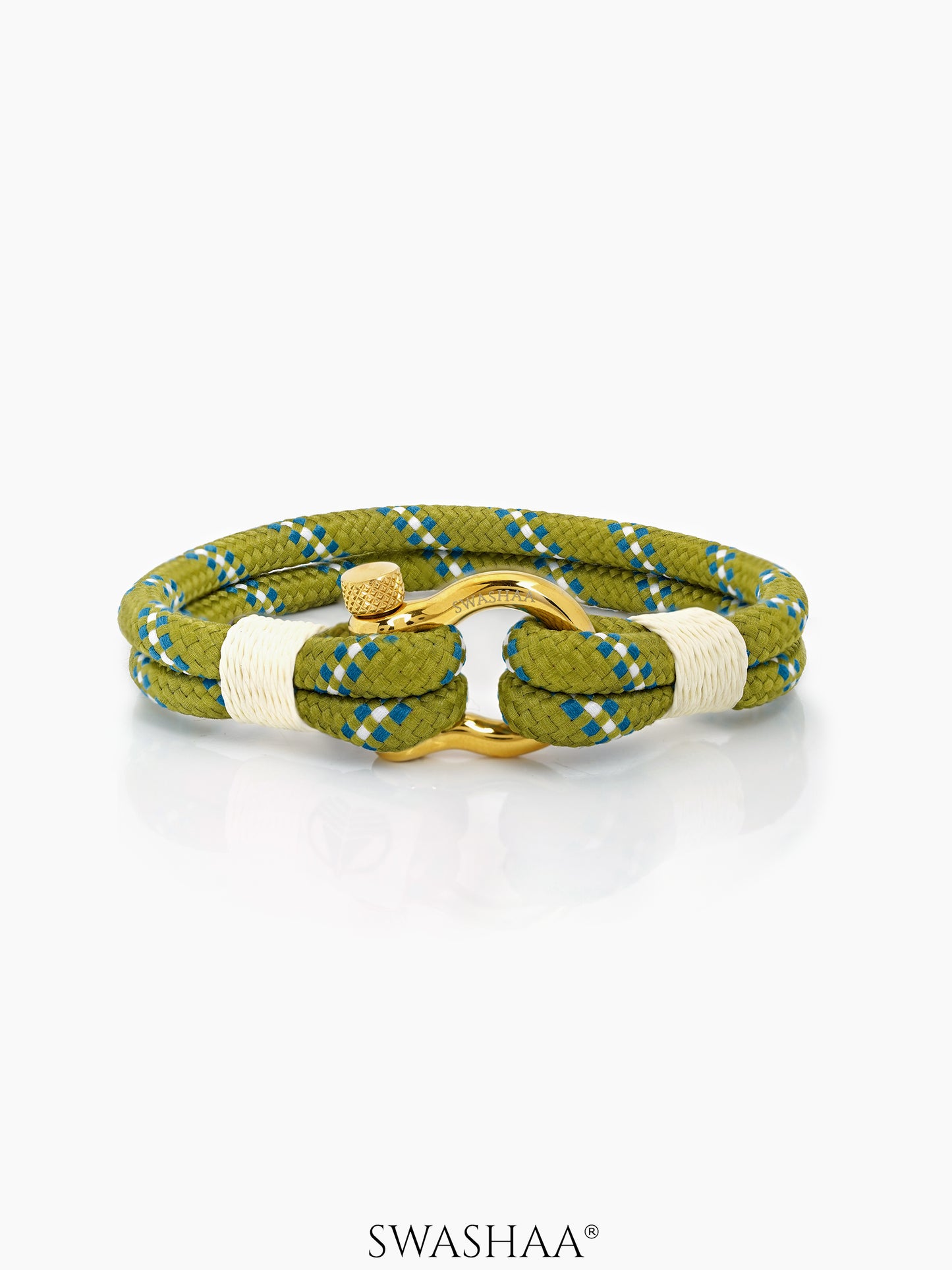 Olive Green Ridge Men's Nylon Rope Bracelet