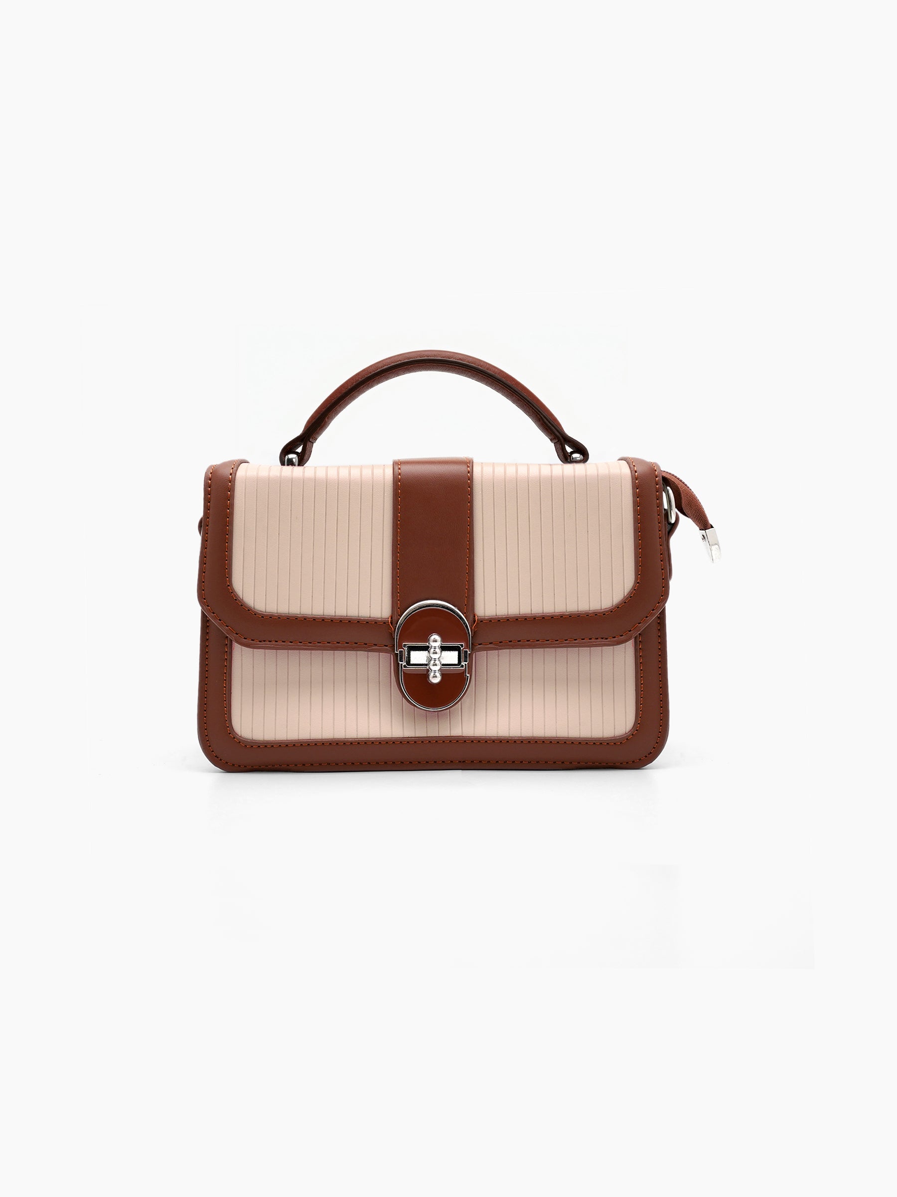 Olivia Cream Classic Mini Bag - Swashaa