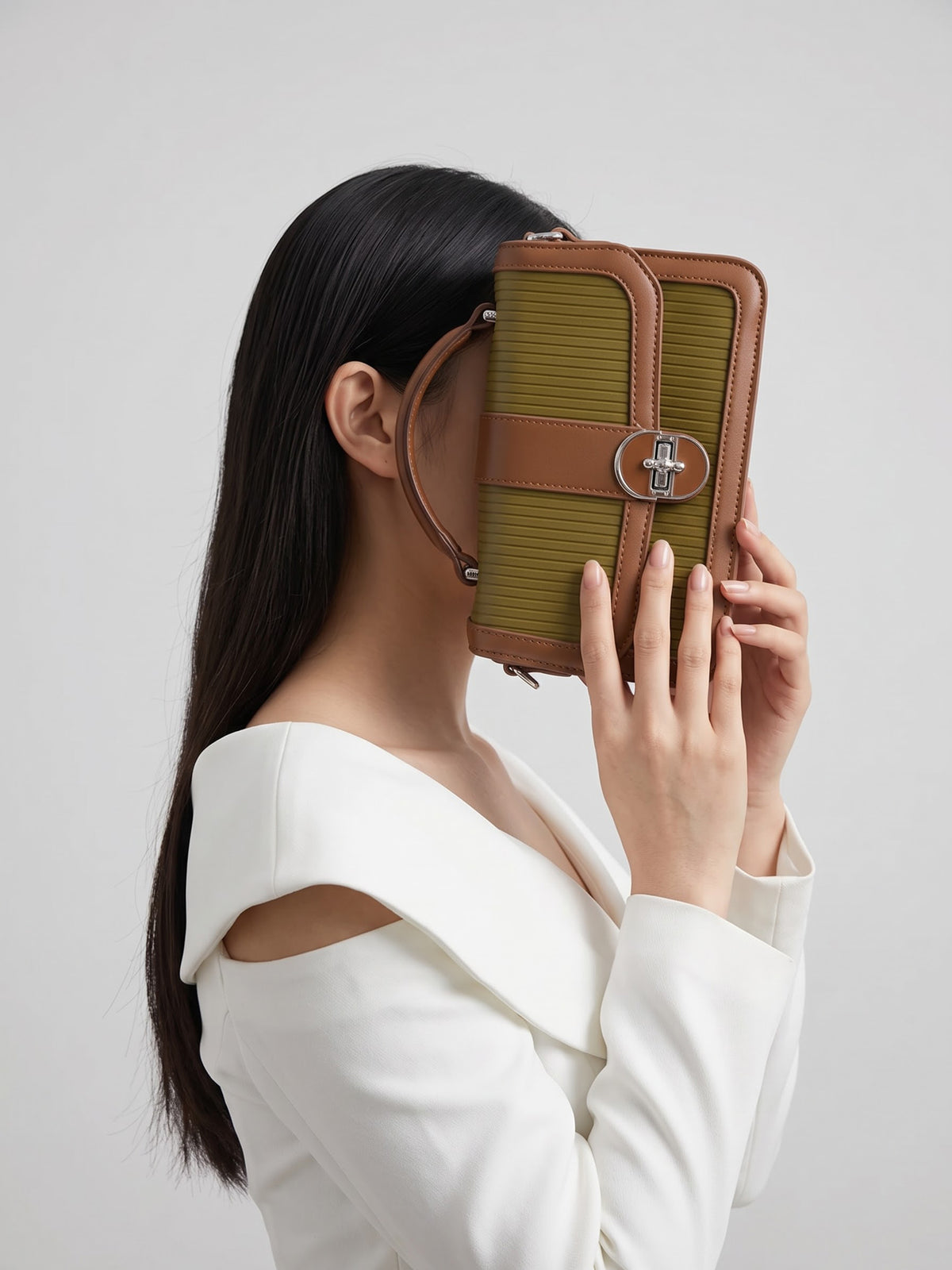 Olivia Olive Green Classic Mini Bag - Swashaa