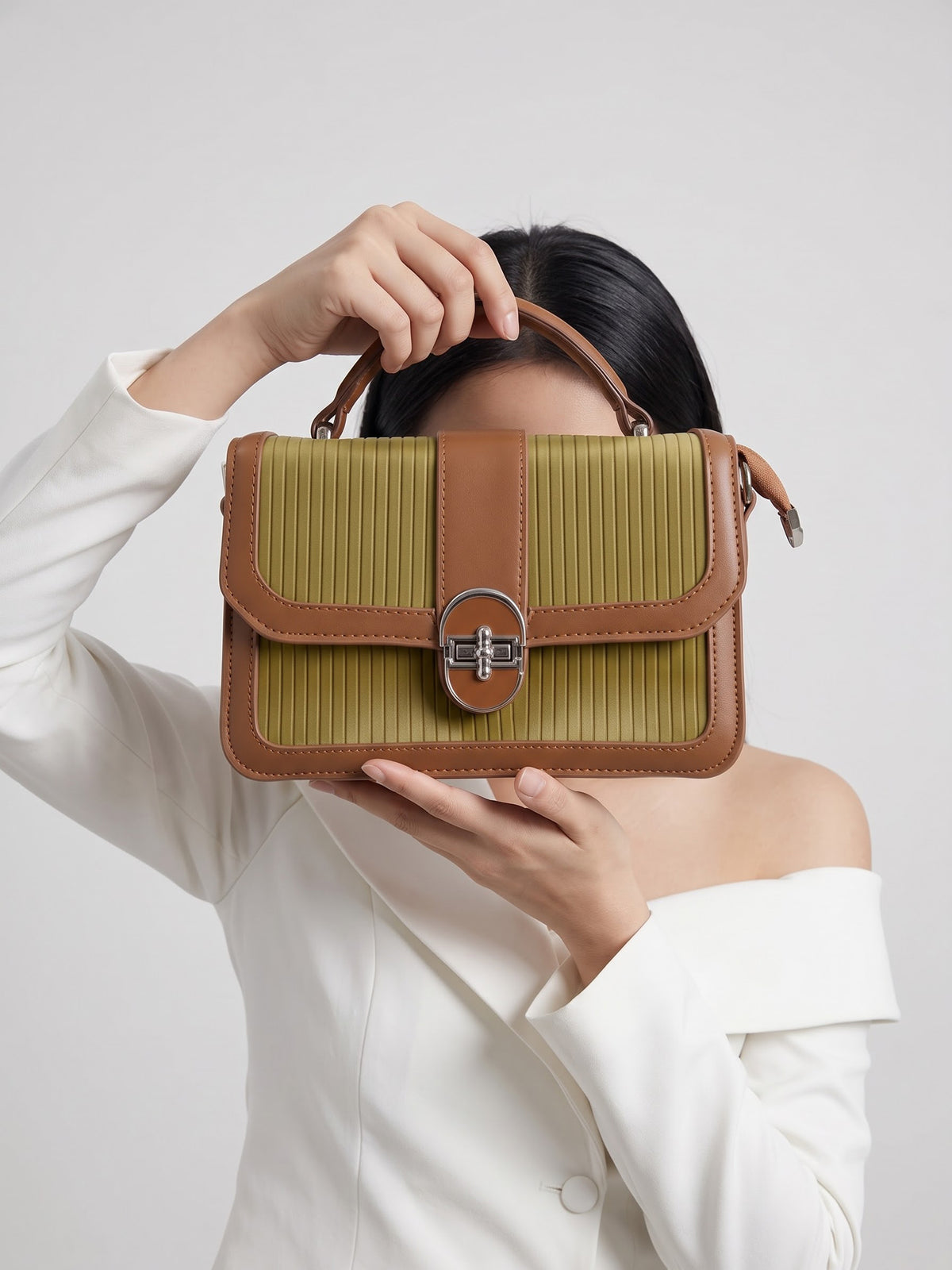 Olivia Olive Green Classic Mini Bag - Swashaa