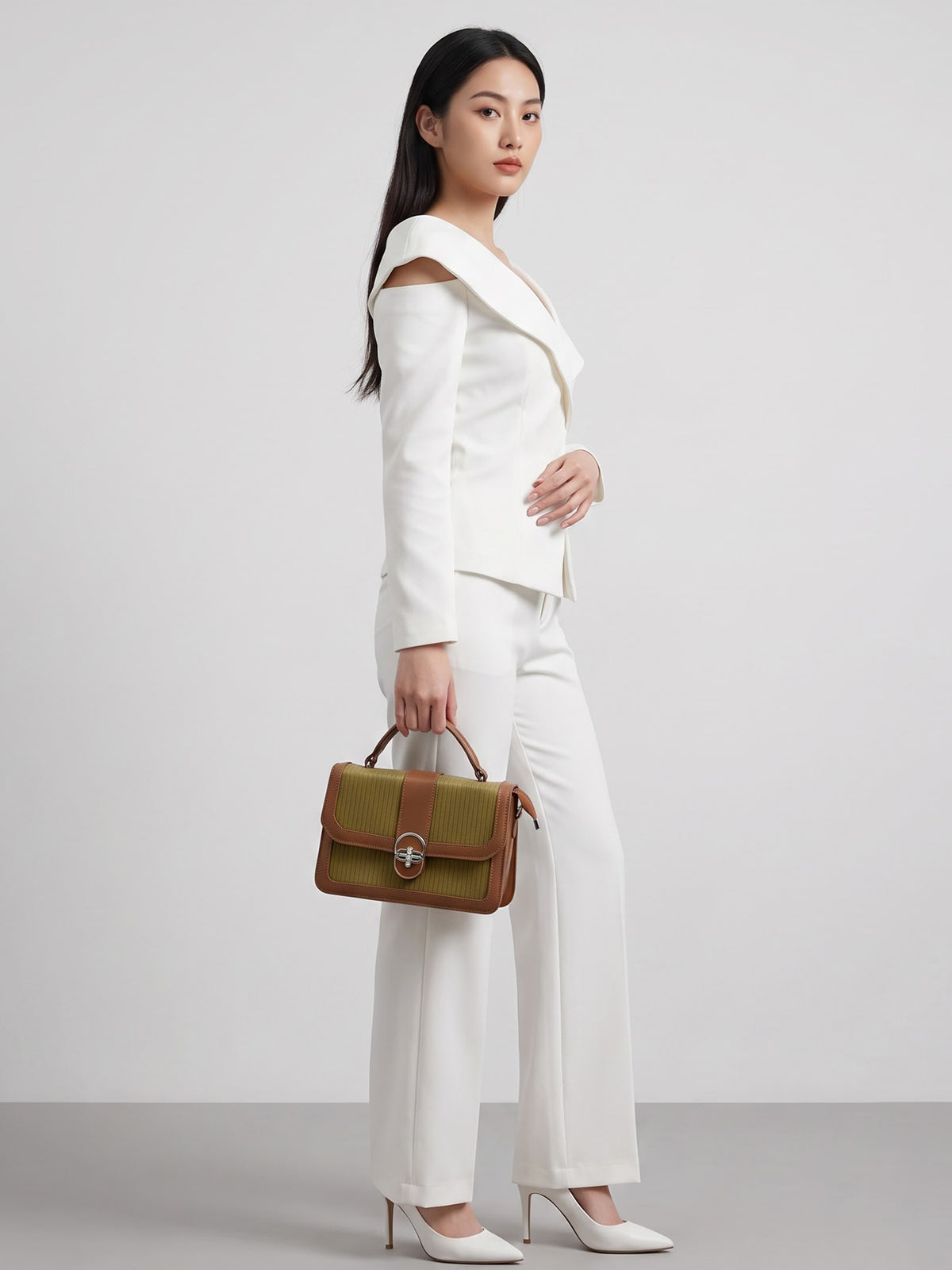 Olivia Olive Green Classic Mini Bag - Swashaa