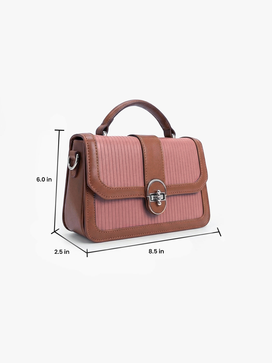 Olivia Peach Classic Mini Bag - Swashaa