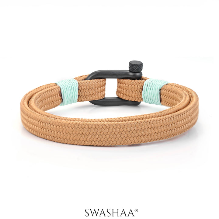 Orange Lagoon Edge Men's Rope Bracelet