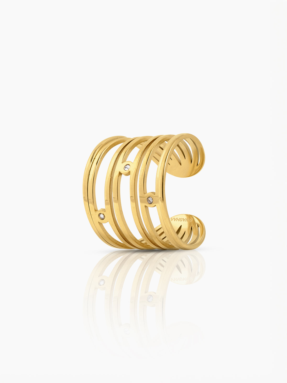 Orlyn Wide Cage Silhouette Diamond Ring