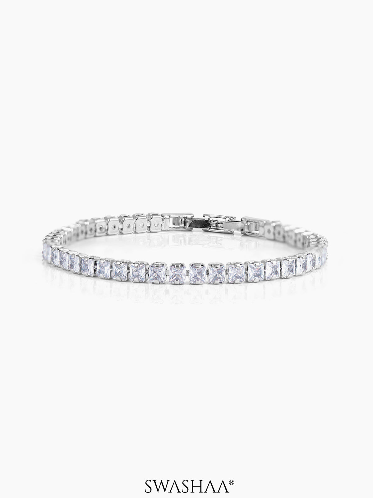 Otis Diamonds White Silver Men's Tennis Bracelet