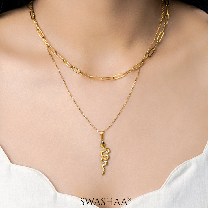 Hampi Snake 18K Gold Plated Necklace