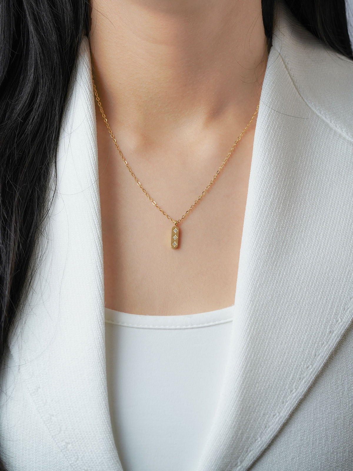 Parky Bar Star 18K Gold Plated Chain Pendant Necklace