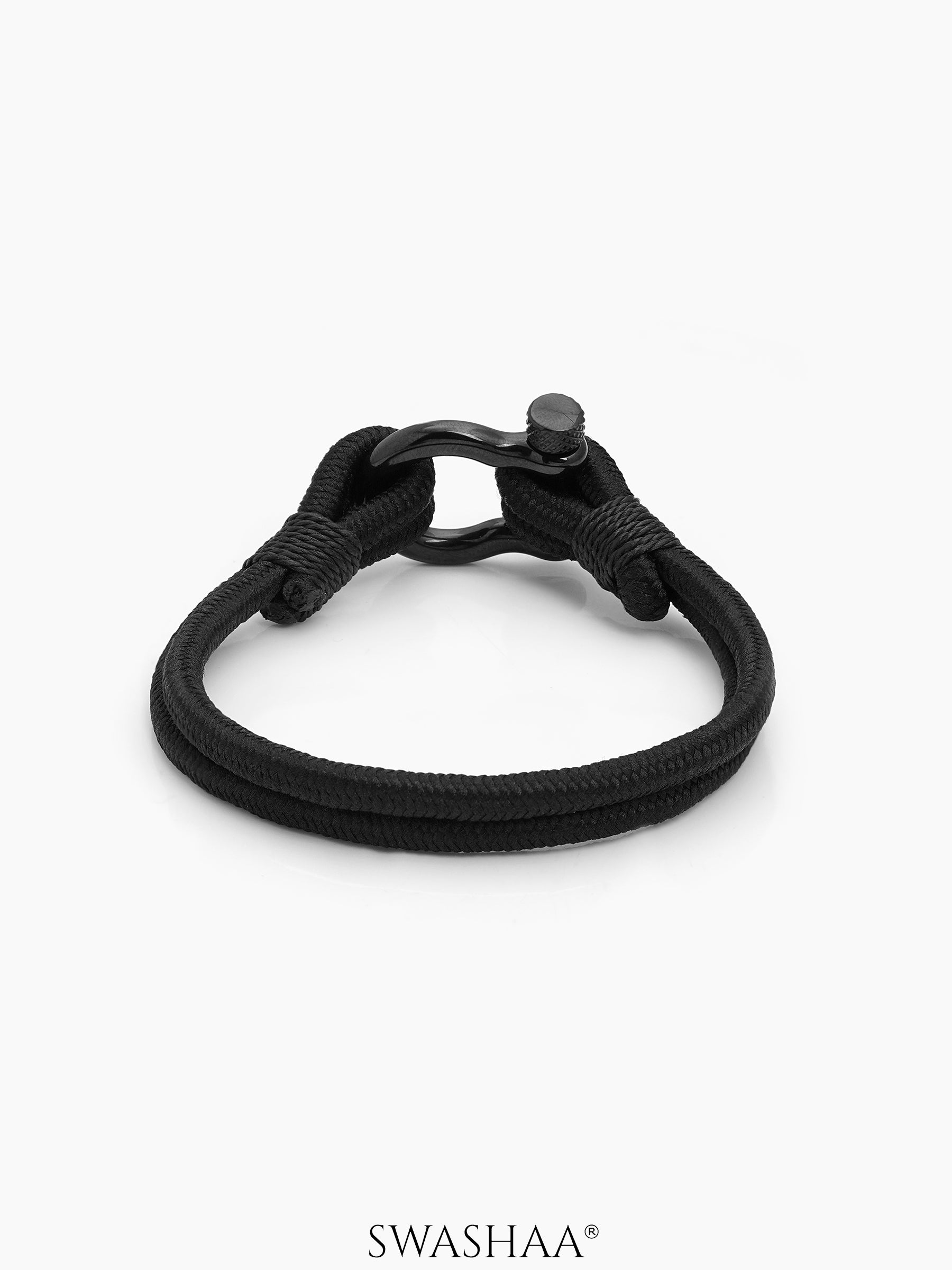 Persian Black Men's Nylon Rope Bracelet