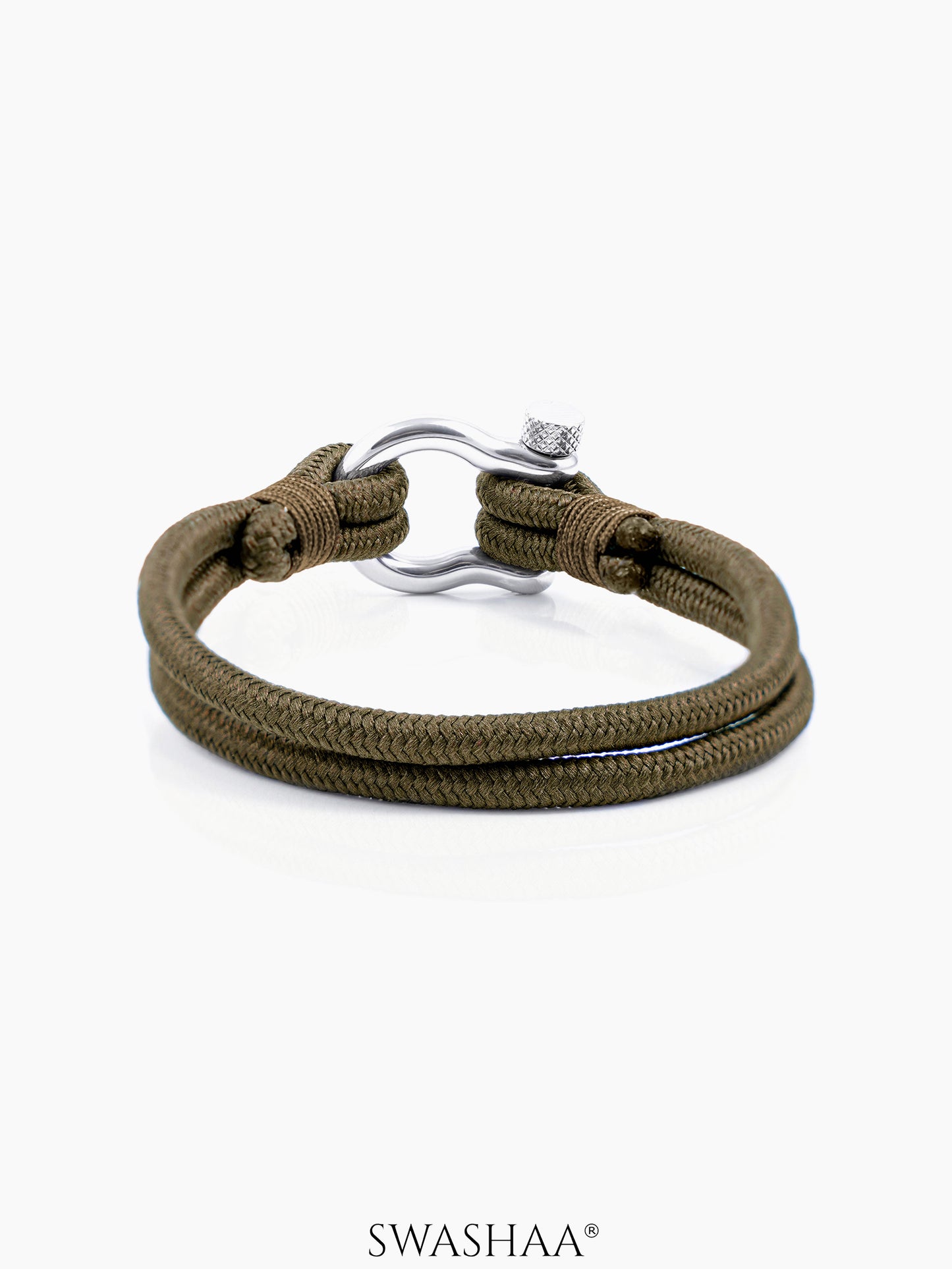 Persian Olive Green Men's Nylon Rope Bracelet