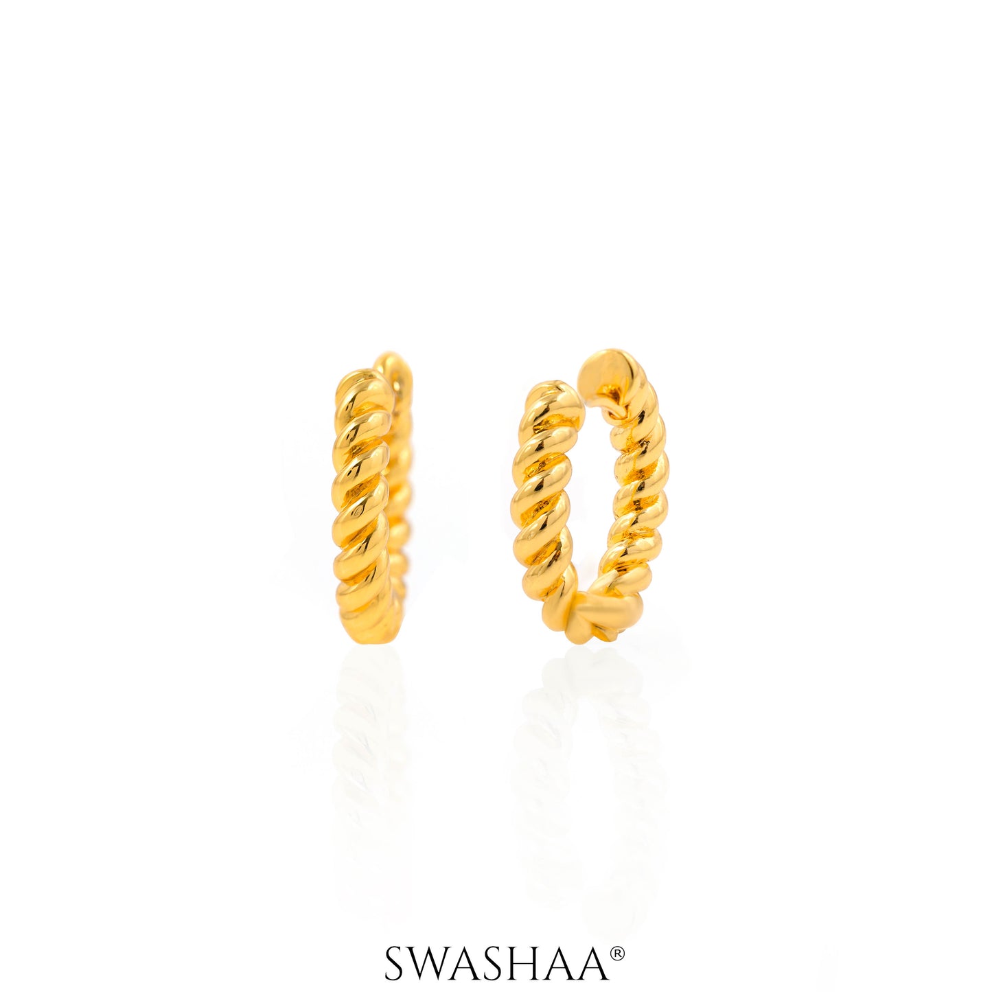 Quintus 18K Gold Plated Hoop Earrings