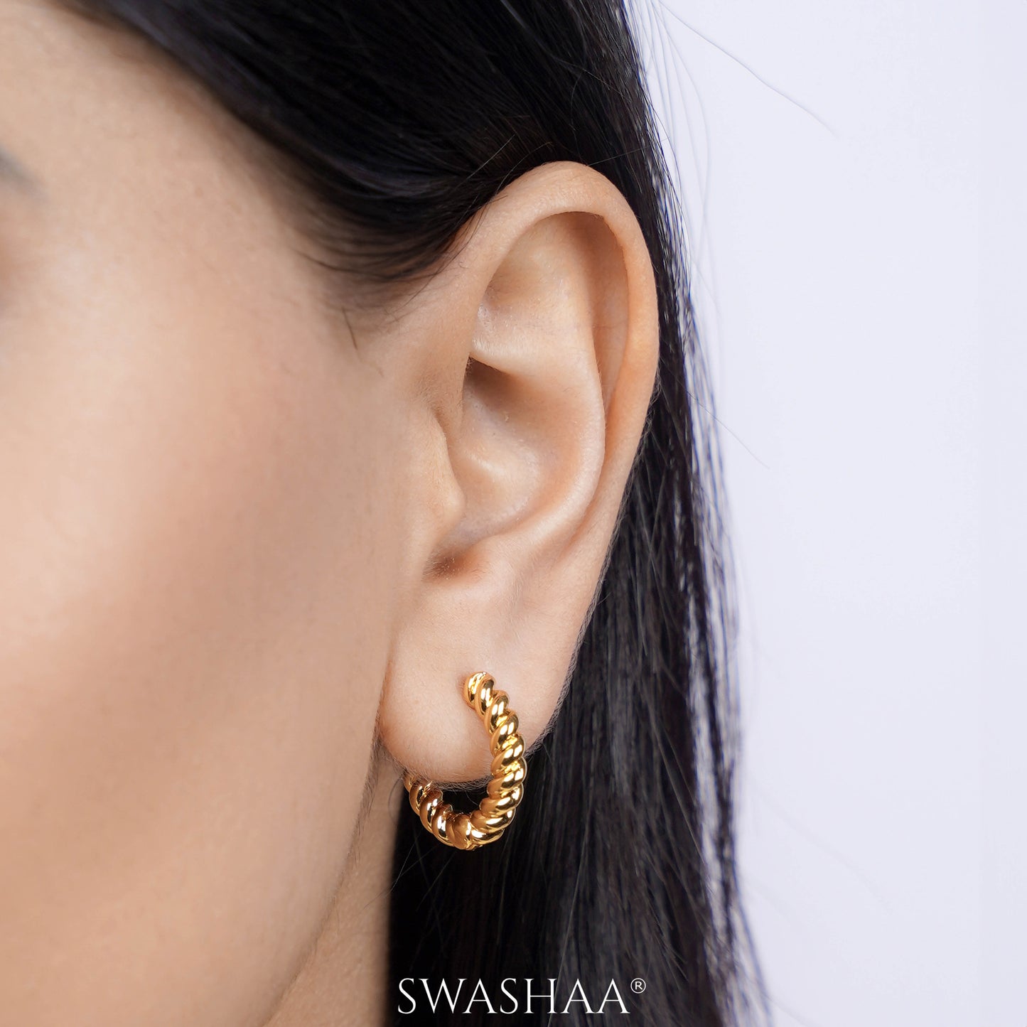 Quintus 18K Gold Plated Hoop Earrings