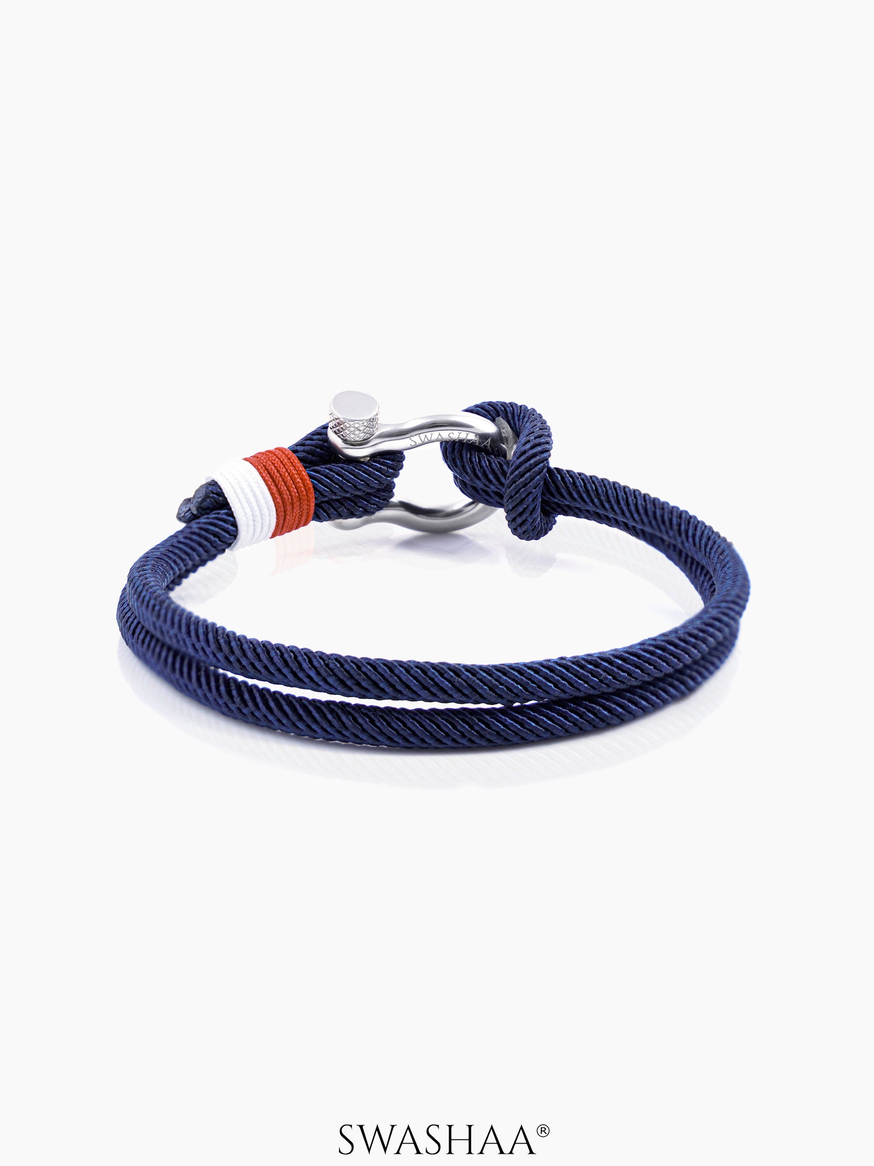 Mael Dual Nany Blue Twisted Men's Rope Bracelet