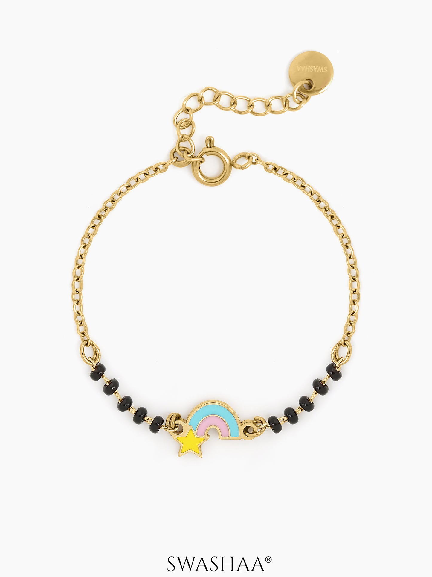 Rainbow Star 18K Gold Plated Kid's Nazariya Bracelet