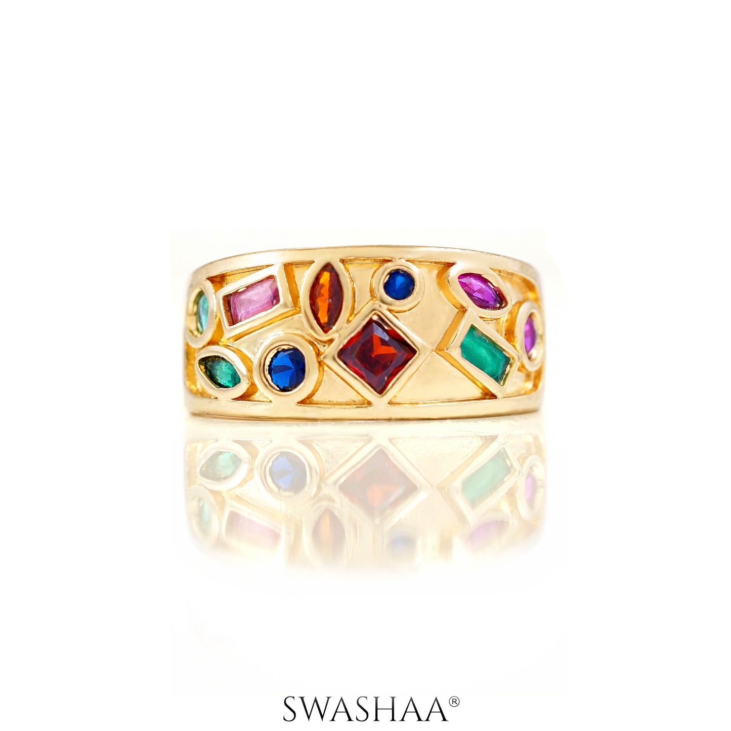 Rasam Diamond 18K Gold Plated Ring